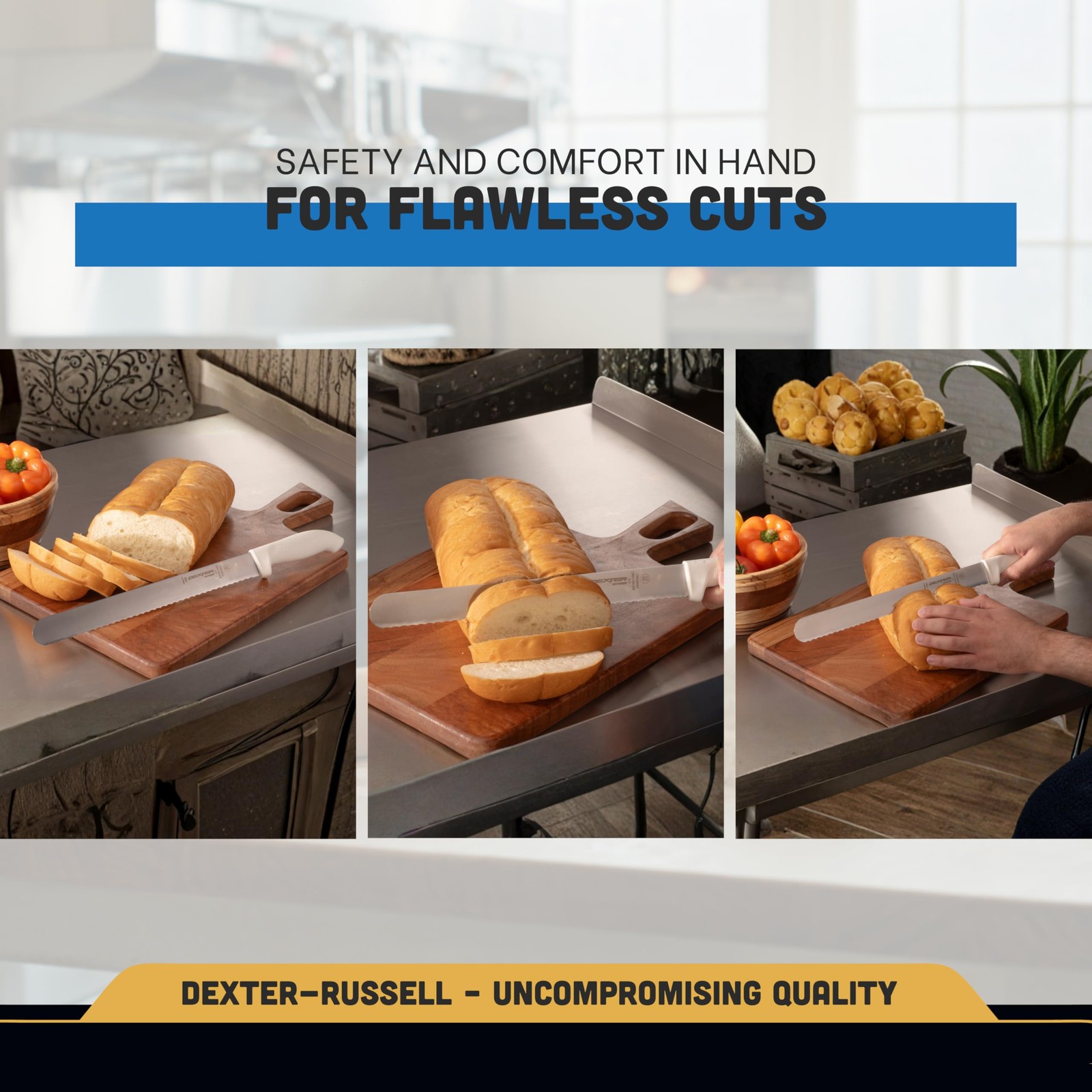 Dexter-Russell Sofgrip 12 Scalloped Roast Slicer Knife 24243 High-Carbon