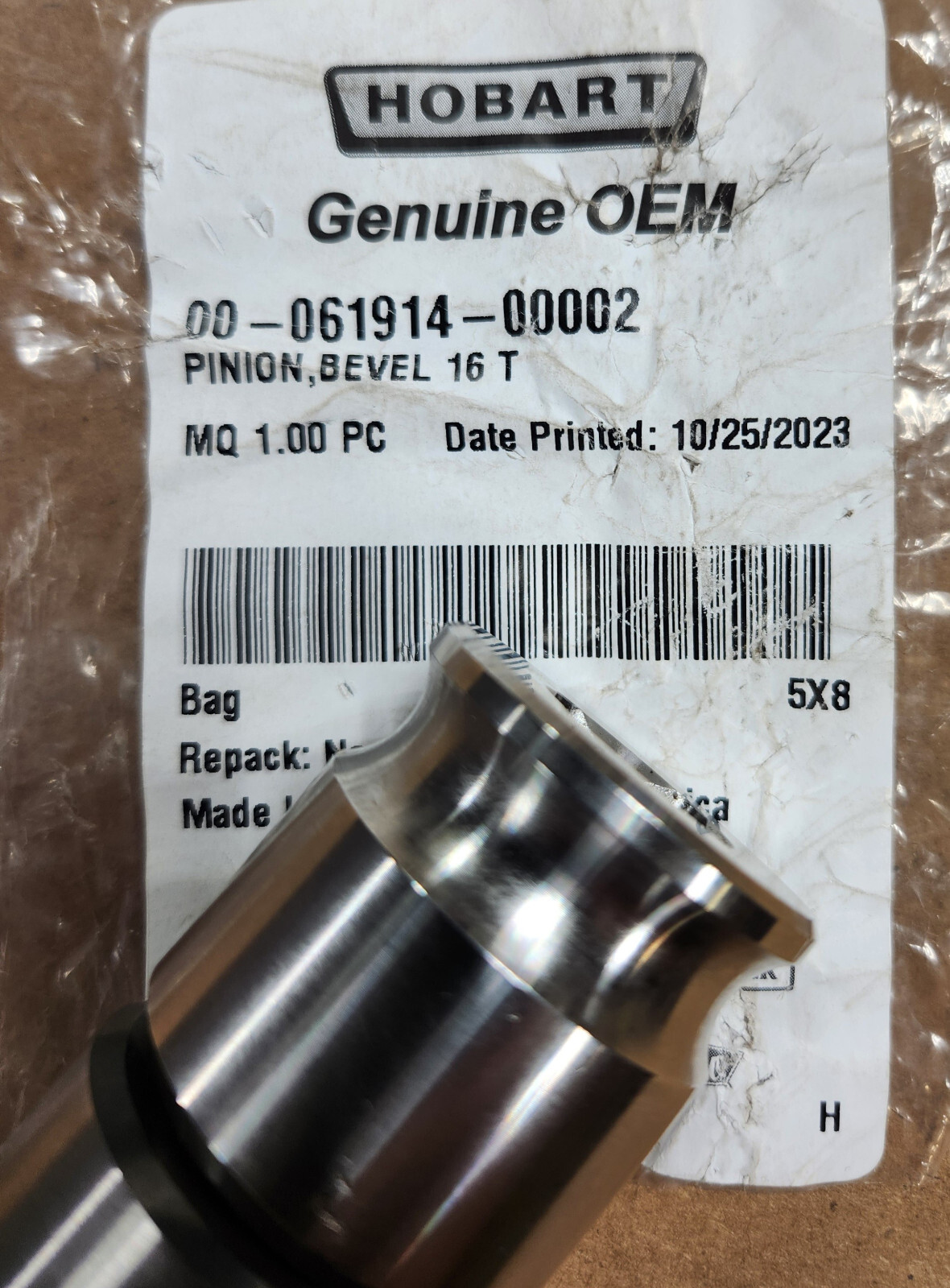 Hobart Mixer Kit # 12 Square Drive, Screw, Key H600; P660 & L800 061506