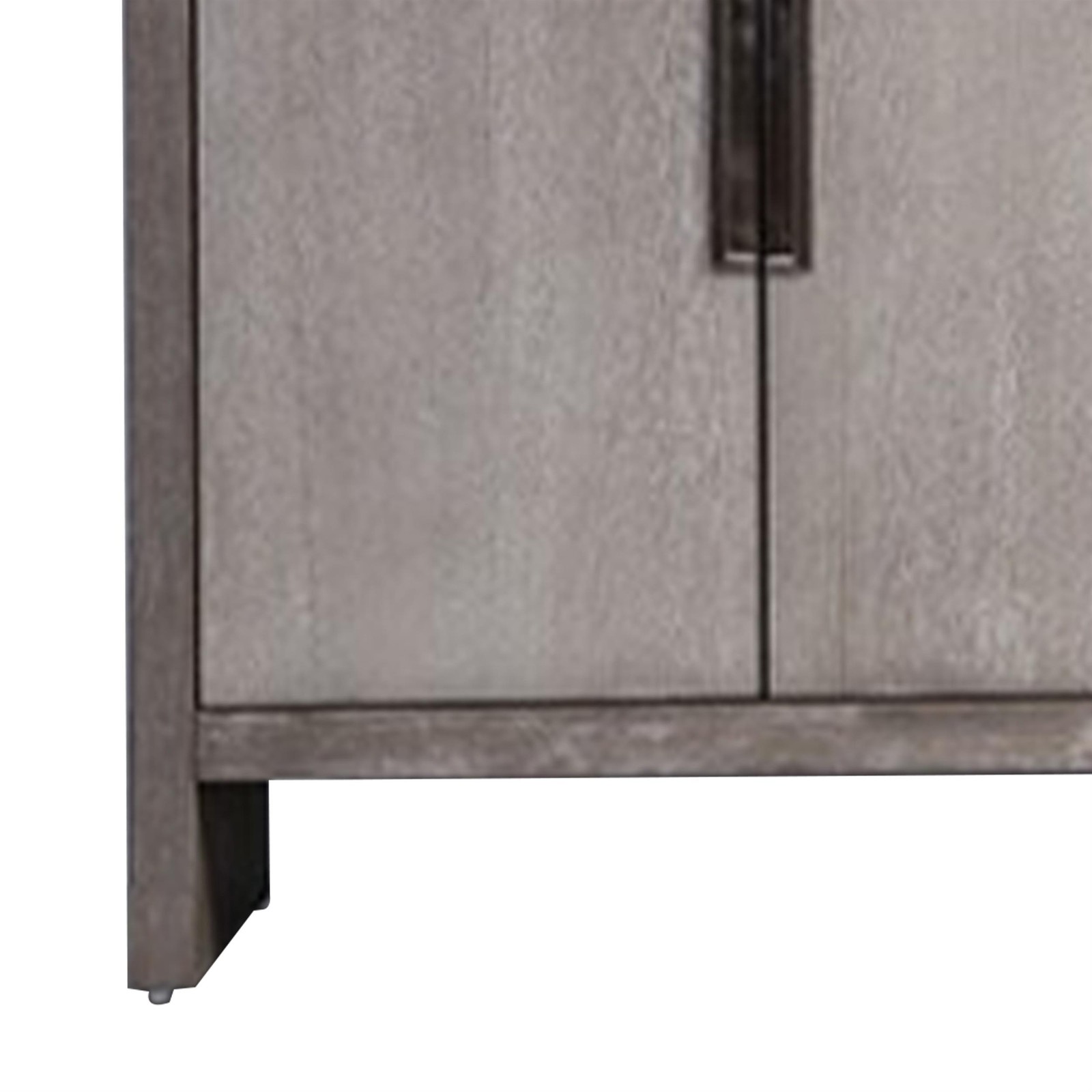 Gris Sideboard Server- 4 Doors w Metal Handles- 60 Inch Stone Gray