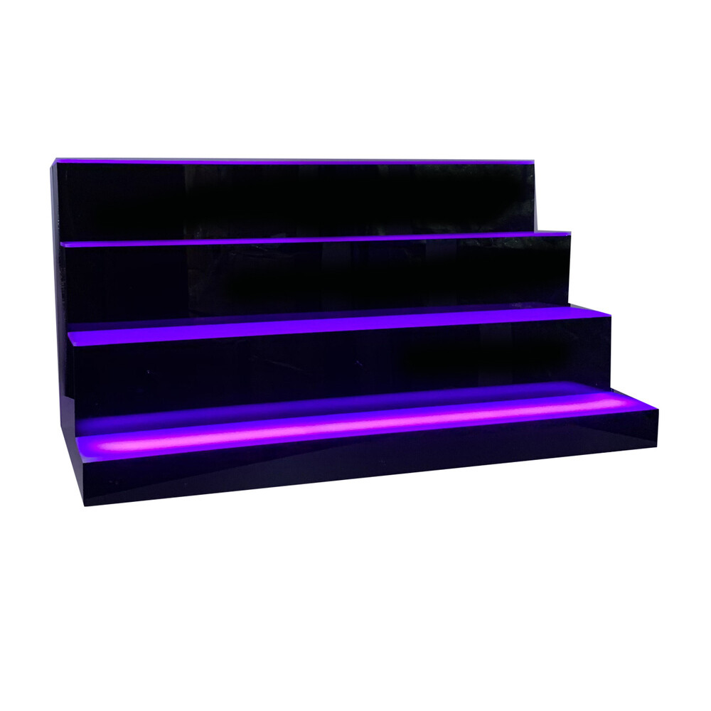 LED Lighted Liquor Bottle Display Shelf Back Bar Bottle Display Stand 31″ 39″ US