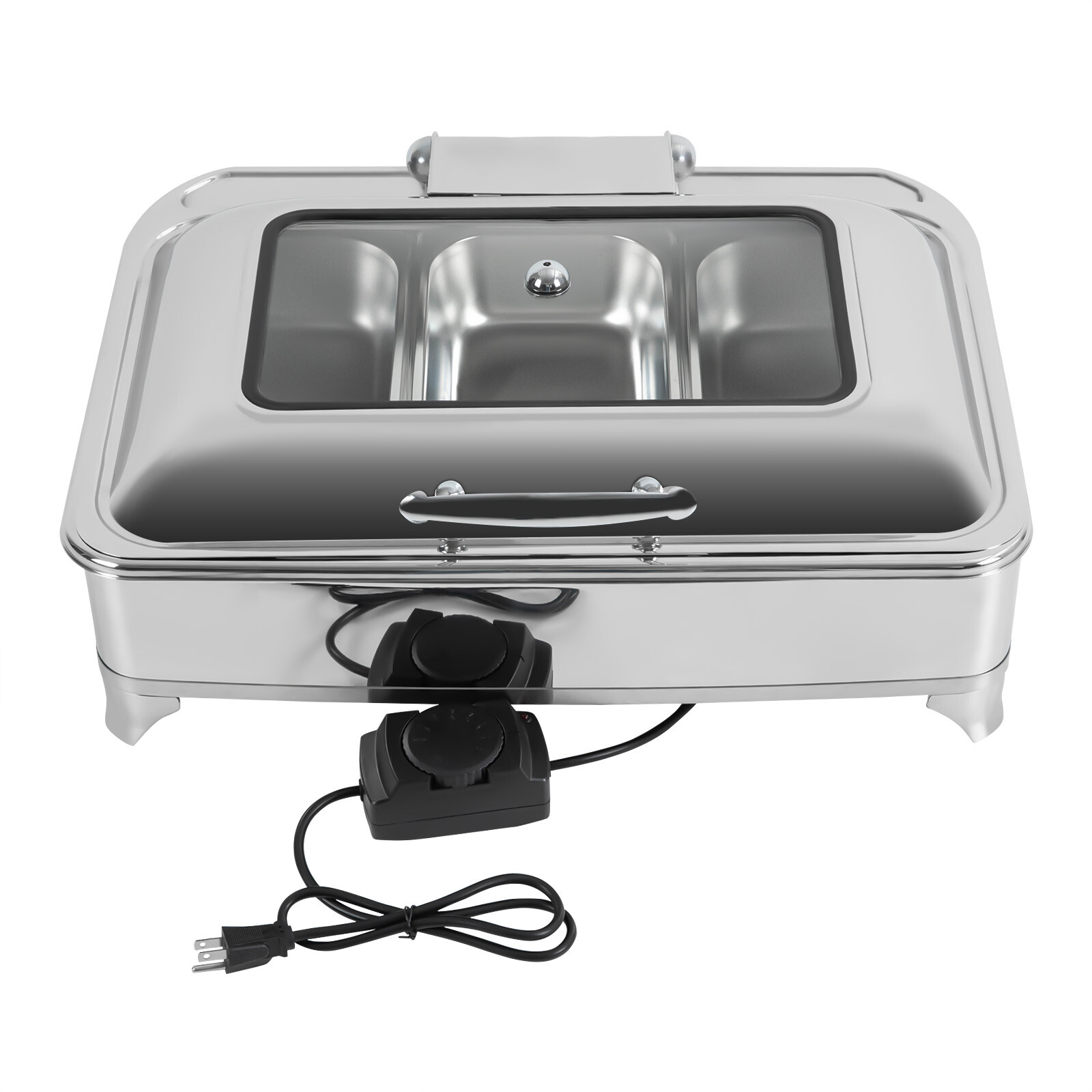 Electric Buffet Food Warmers Commercial Heat Food Countertop Silver Pizza Warmer