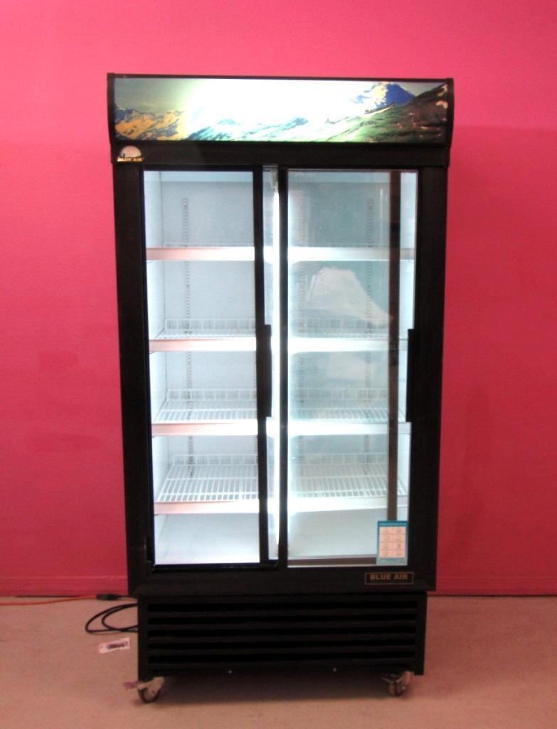 Blue Air BAGR35 Reach In 2 Glass Door Merchandising Display Refrigerator 26 c/f