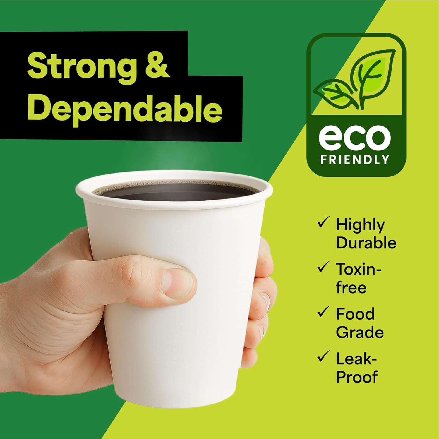 12 Oz 1000 Pack Disposable Coffee Paper Cups – Paper Cups for Hot and Cold Drink