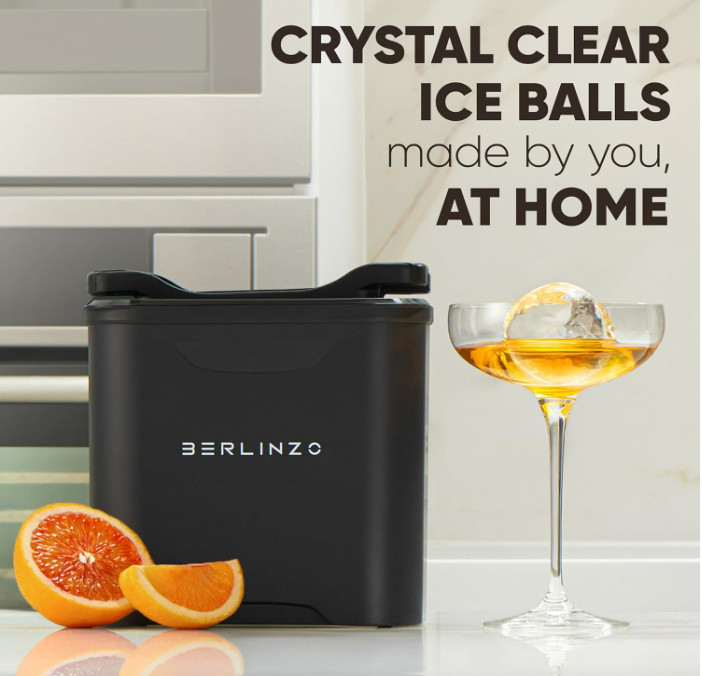 Premium Clear Ice Ball Maker Mold, 2 Large 2.4″ Crystal Clear Ice Balls for Whis