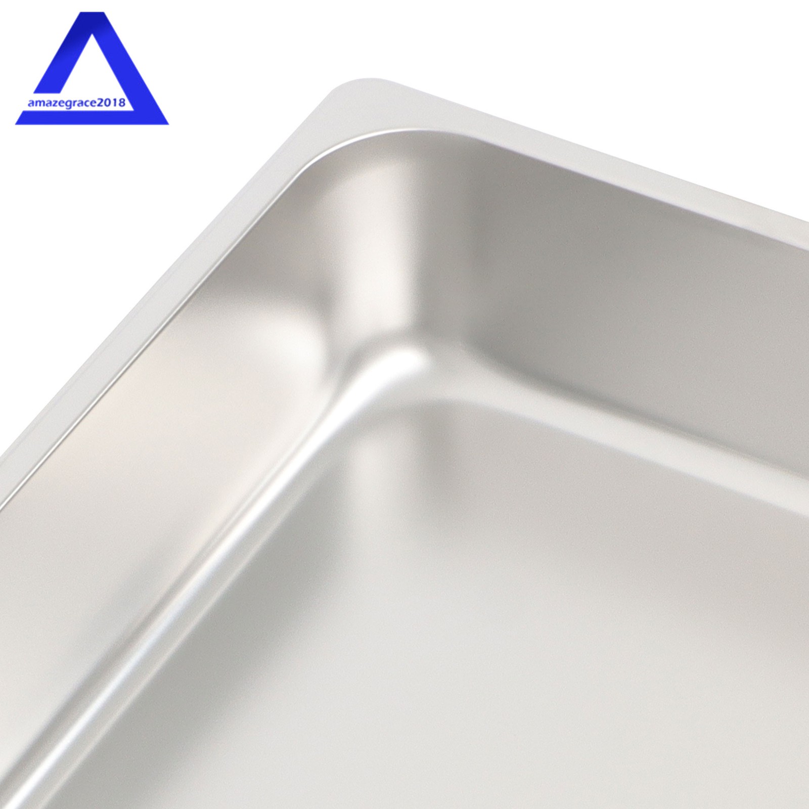 Steam Table Hotel Pans 1/1 Size 4″ Deep 2Pcs Stainless Steel Metal Tray with Lid