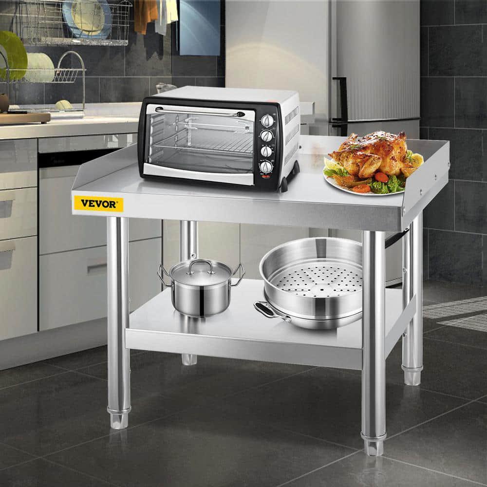 Equipment Grill Stand Stainless Steel 24x24x 24 in. Table Adjustable Undershelf