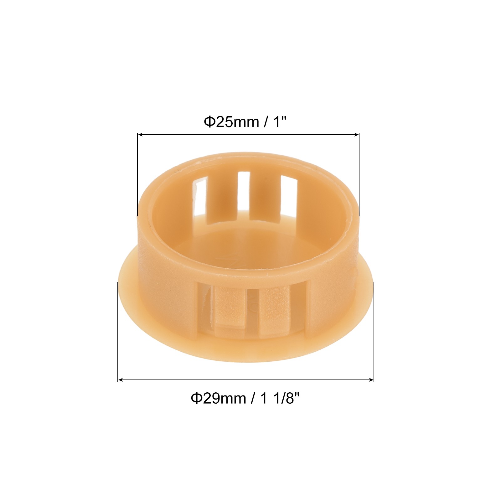 32Pcs 25mm Orange Nylon Plastic Round Locking Hole Plugs Insert End Caps