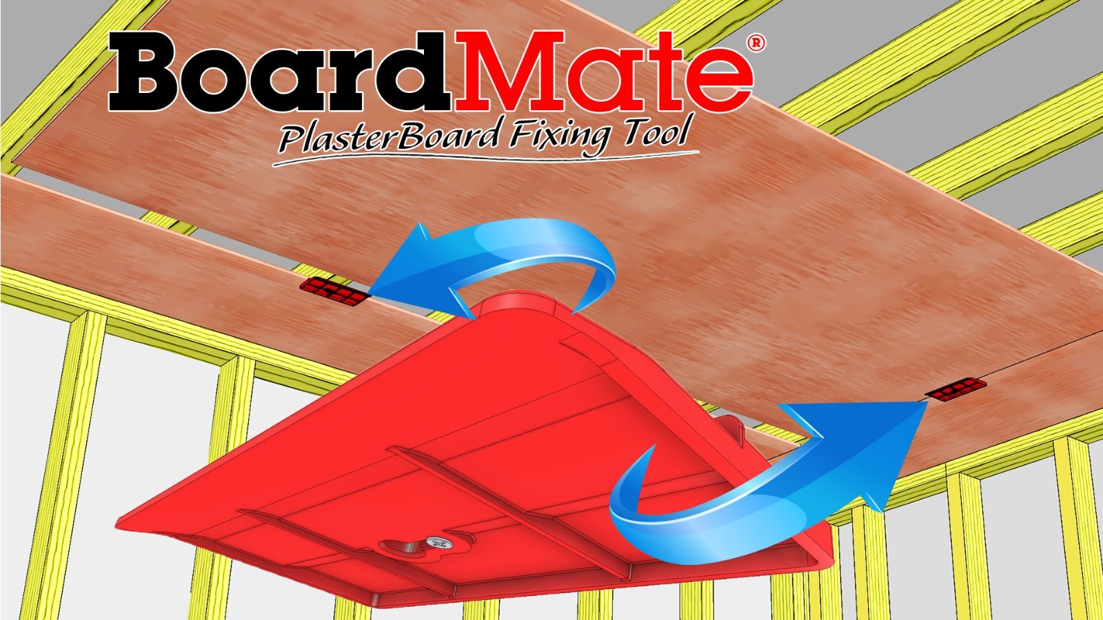 Drywall Fitting Tool Board Support Red Acrylic 2 Pack For Ceiling Installation