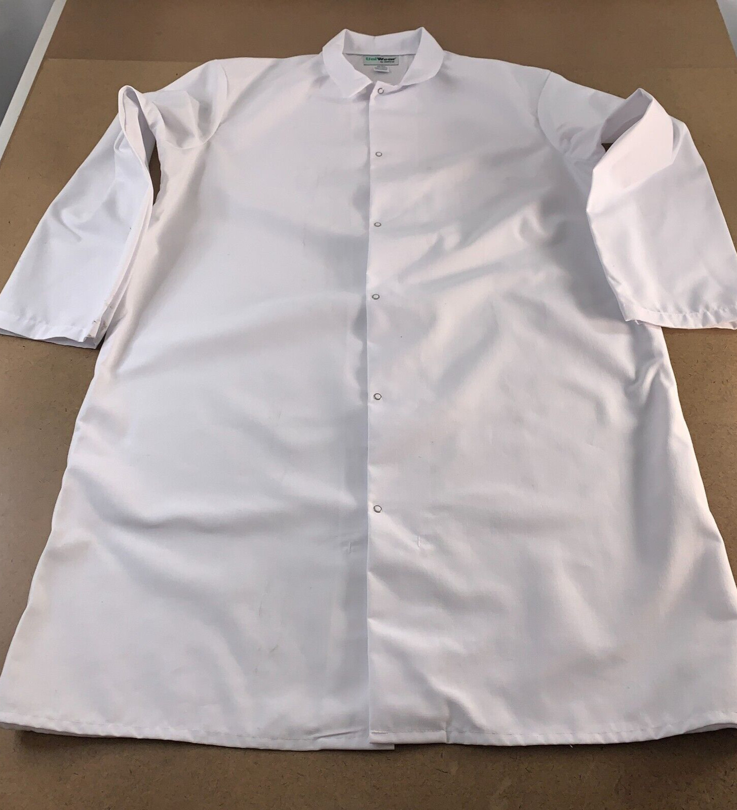UniWear by UniFirst Adult 52 Regular White Polyester Butcher Coat 502607 New