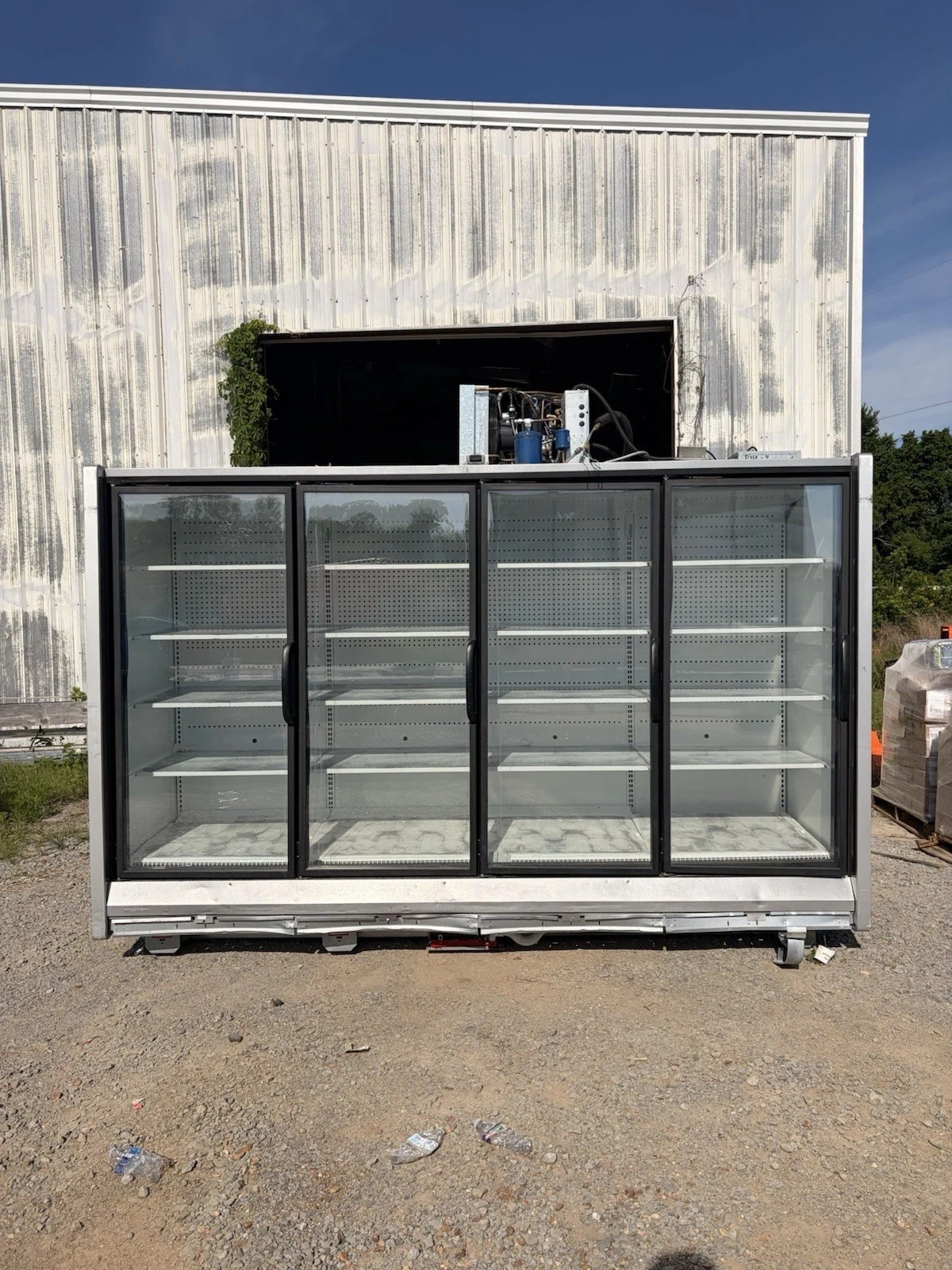 Hussmann RFL4 4 Door Glass Freezer Merchandiser Low Temp Display Case