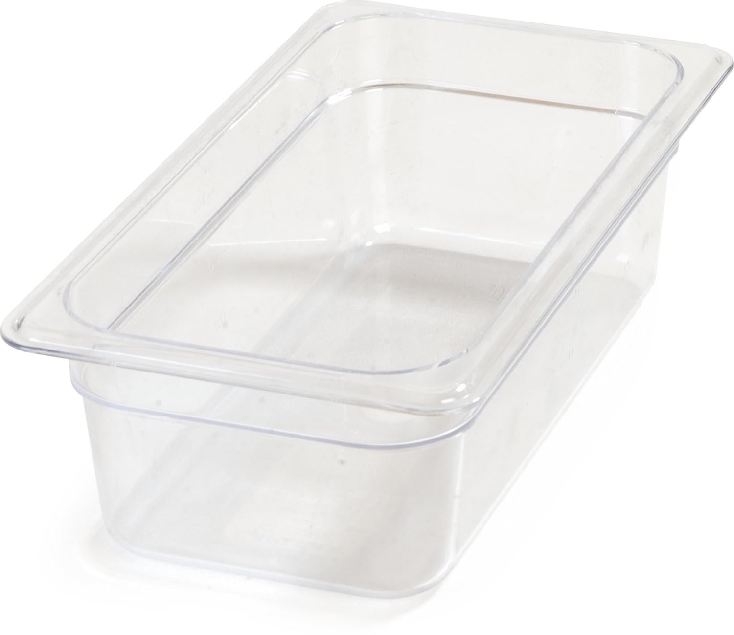 Plastic Food Pan 1/3 Size 4 Inches Deep Clear