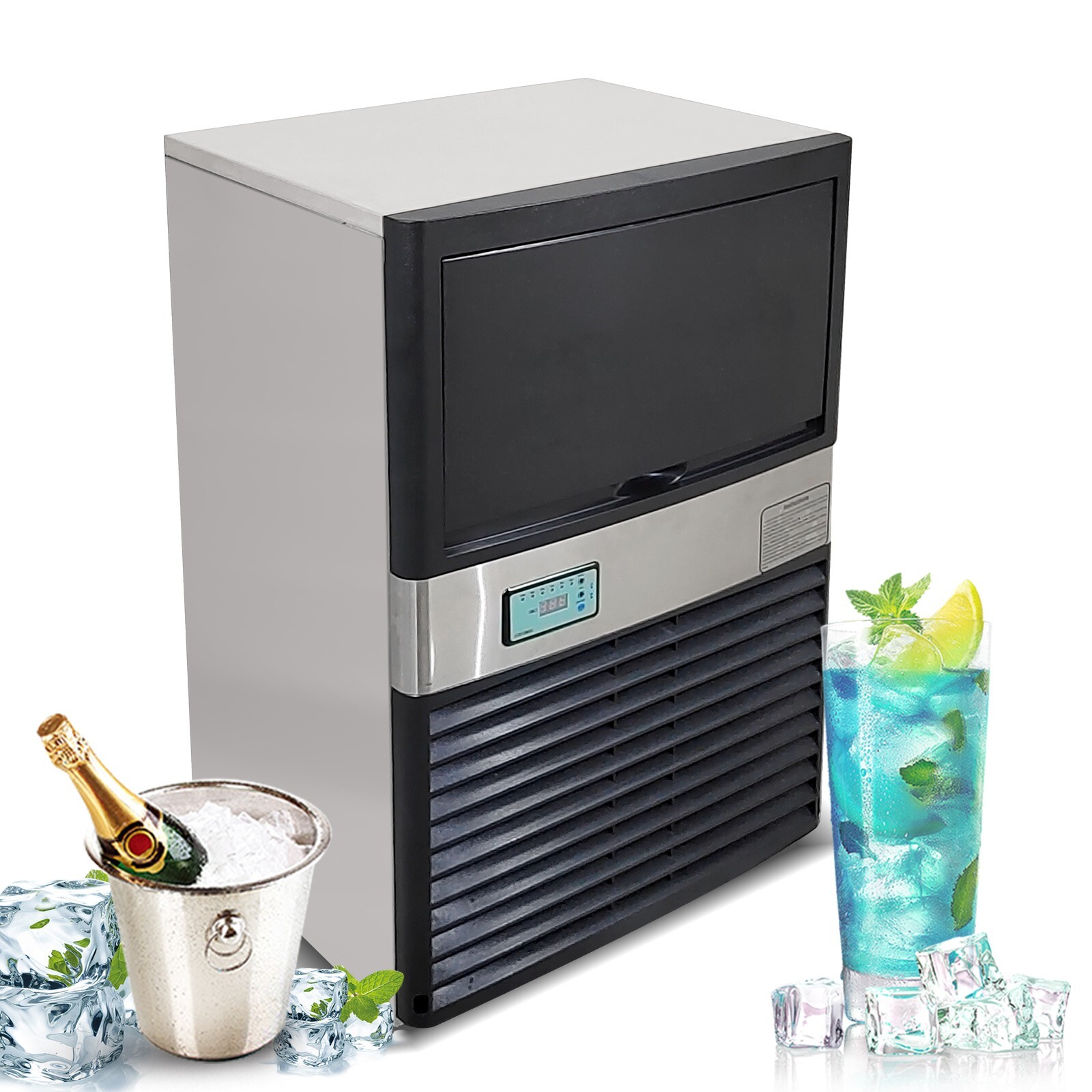 Commercial Ice Cube Maker Cube Ice Machine Automatic Ice Machine-66 LBS/DAY