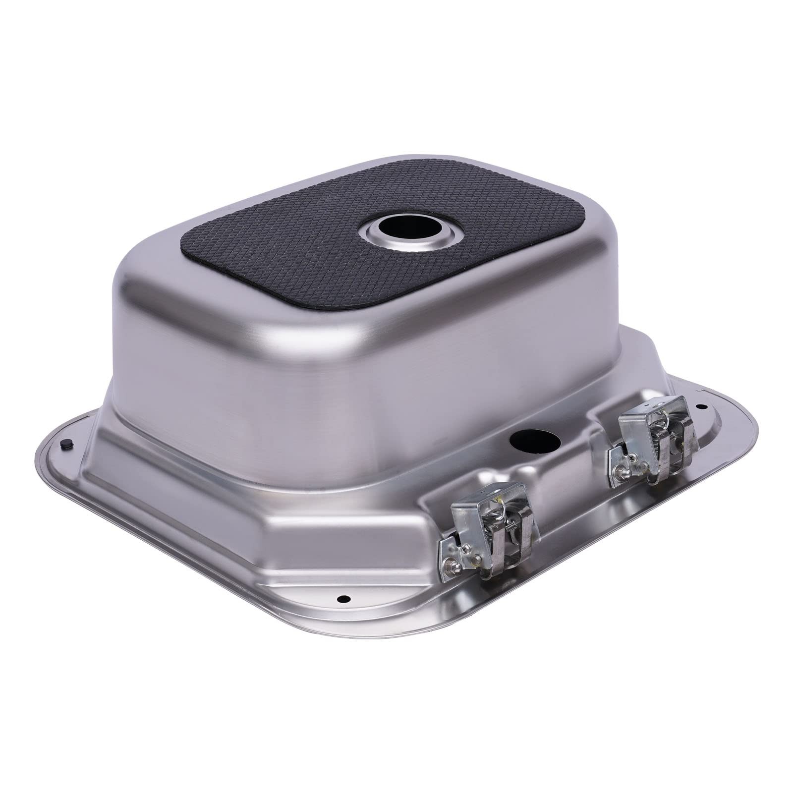 RV Caravan Boat Stainless Steel Hand Wash Sink with Tempered Glass Cover