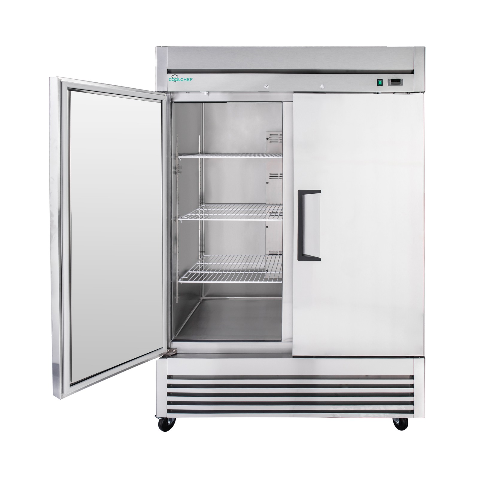 Commercial 54» Reach-In Refrigerator Stainless Steel Solid 2 Doors 49 Cu.ft.