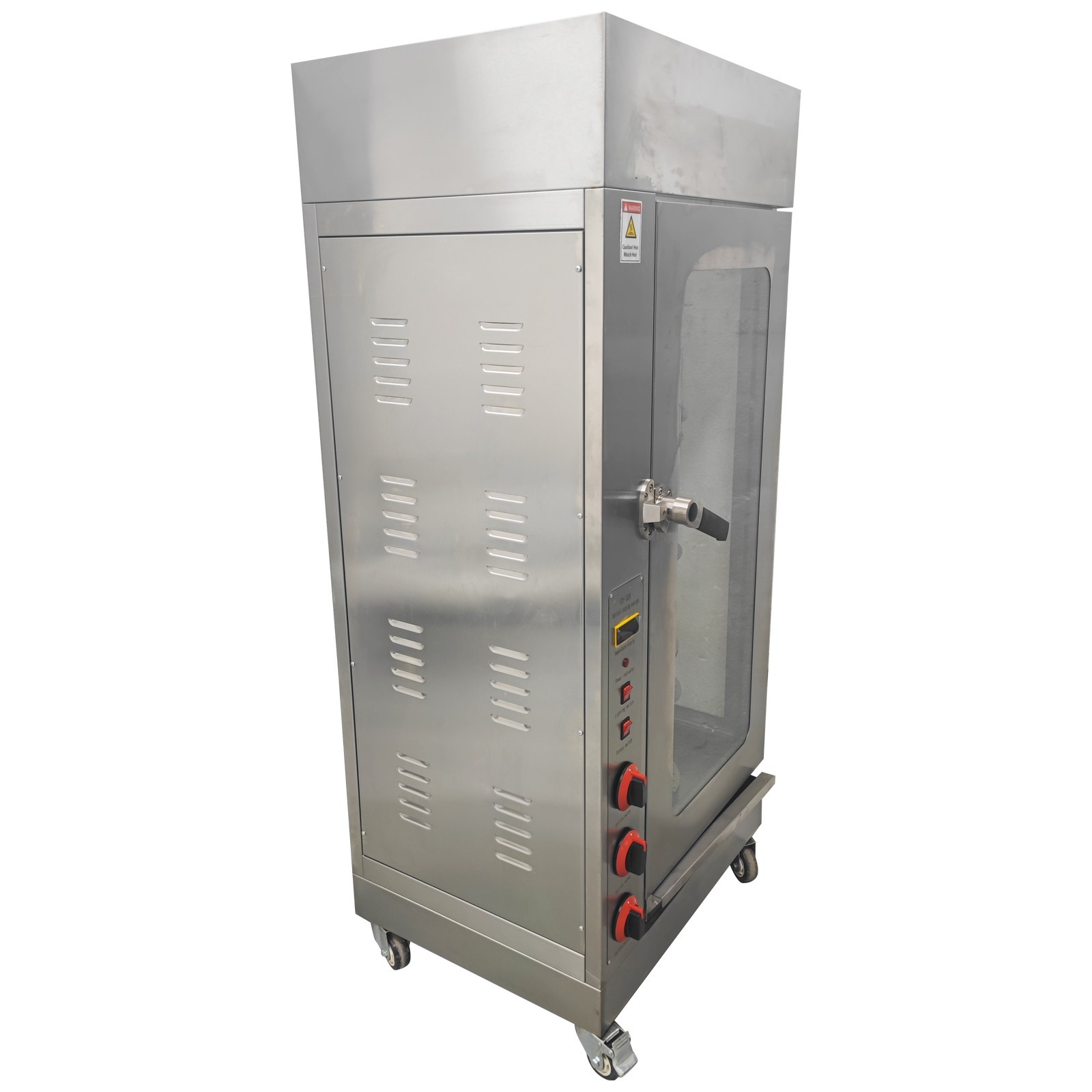 LPG Gas Chicken Rotisserie Machine Chicken Duck Rotary Oven 360°Rotating 110V