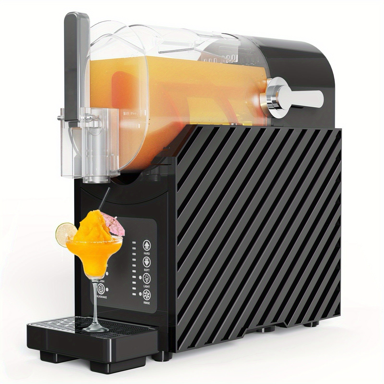 Commercial Frozen Drink & Slush Machine Dispenser, 1 Bowl w/ Tap, Black