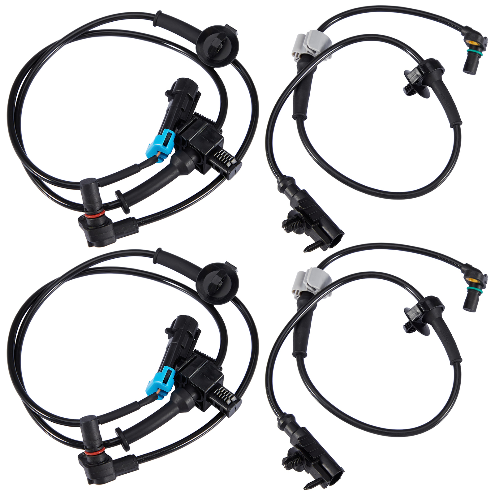 Front and Rear Left & Right ABS Wheel Speed Sensor 2 Pair for Chevy Silverado💥