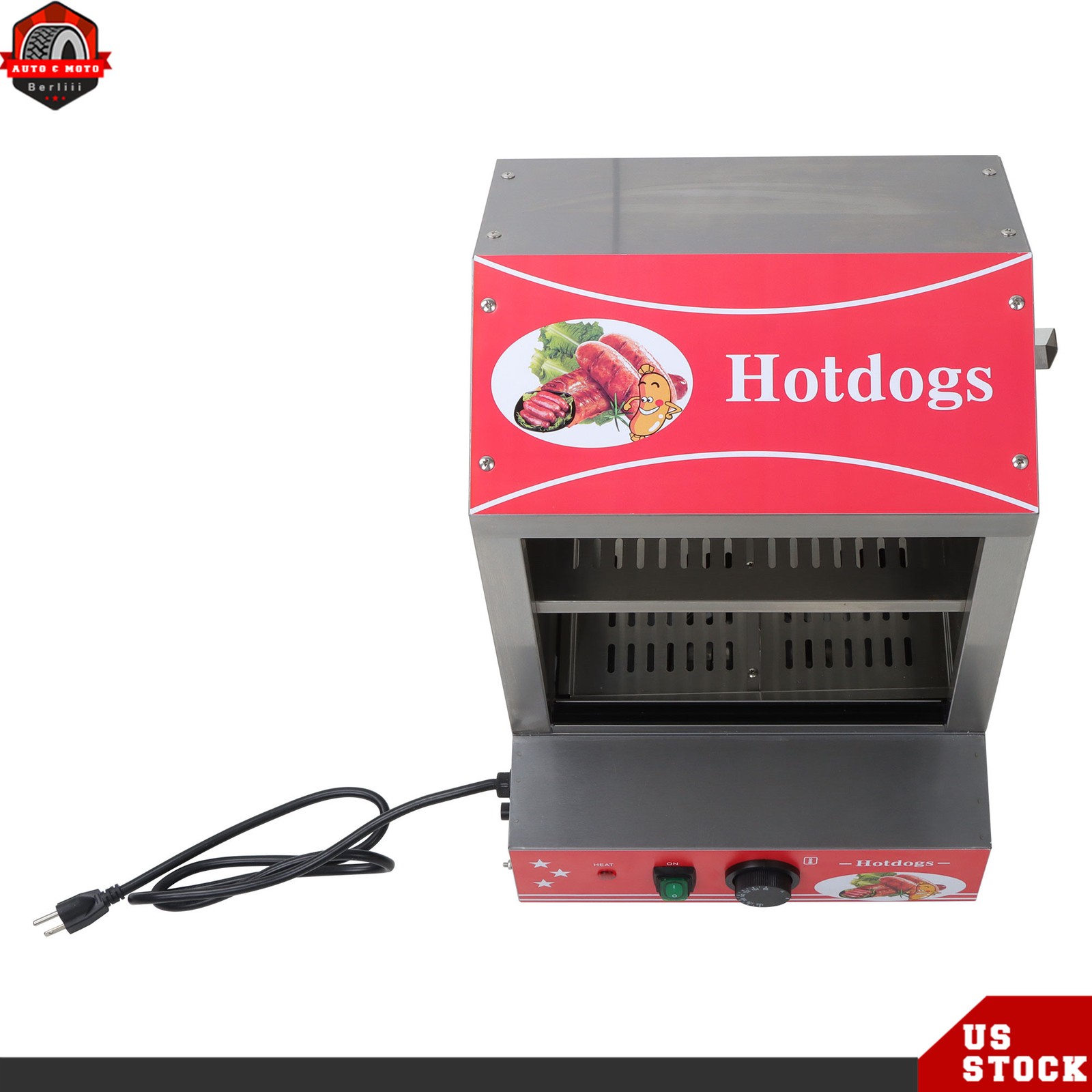 Stainless Hot Dog Steamer 27L Top Load Hut Steamer for 175 Hot Dogs & 40 Buns
