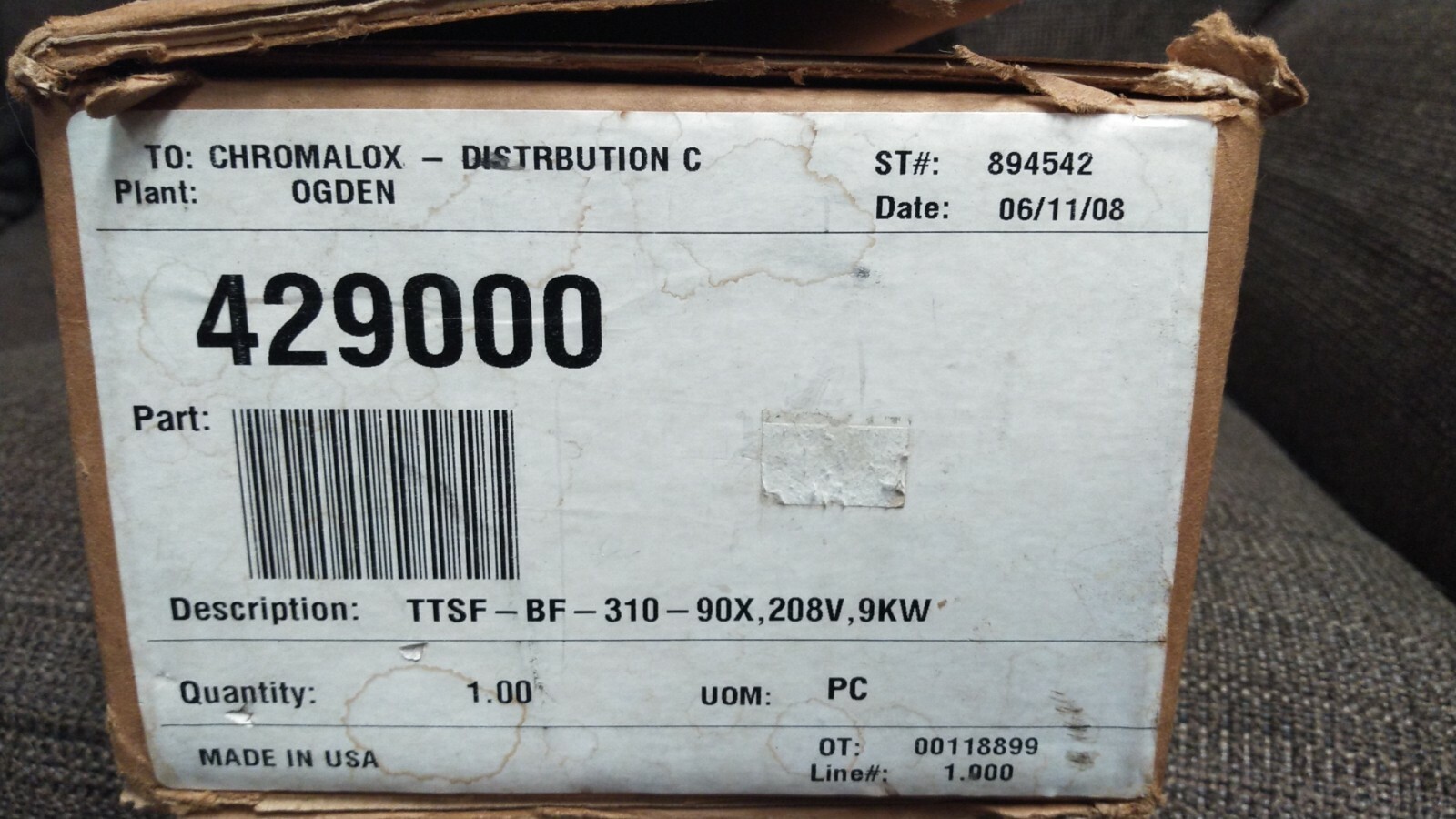 208v 9kw heating element