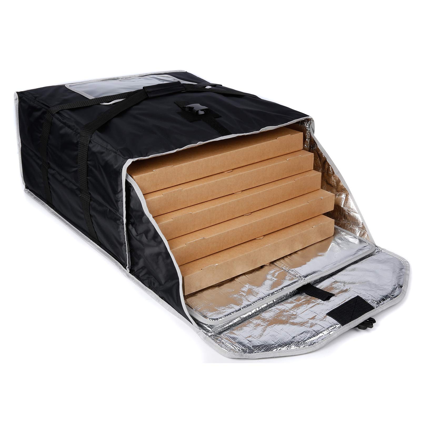 Insulated Pizza Delivery Bag 22x22x11″ Holds 5-20″ Pizza Boxes – Food Warmer