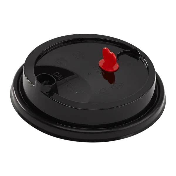 Karat Sipper Dome Lid for 24 oz Tall Premium PP Plastic Cup – Black, C-TPPLB