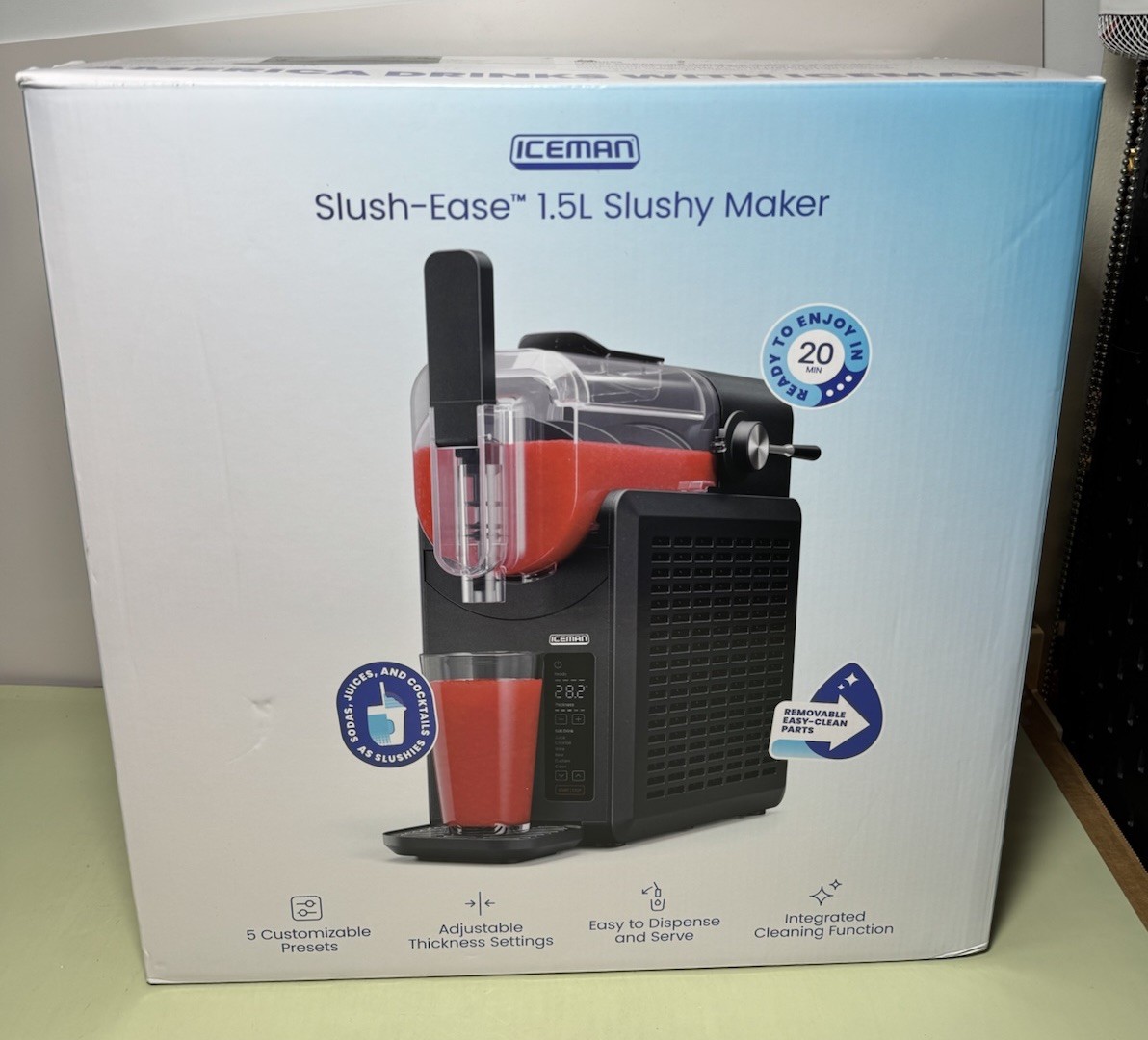 SLUSHY MACHINE MAKER 1.5L ICEMAN SLUSHY FROZEN DRINK SLUSHIE-Open Box