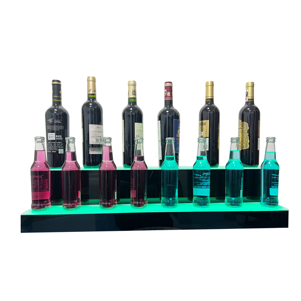 31 Inch Up Back Bar Liquor Display Stand 7 Color LED Glowing Light With Remote