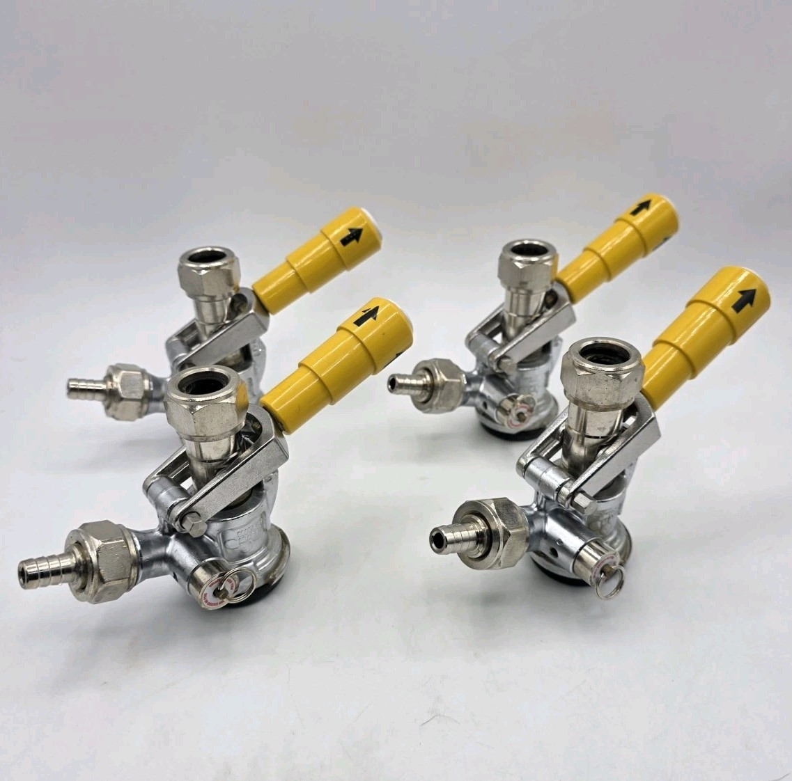 4 Micro Matic US Sankey Brass Keg Coupler – D System – Value – Yellow Lever