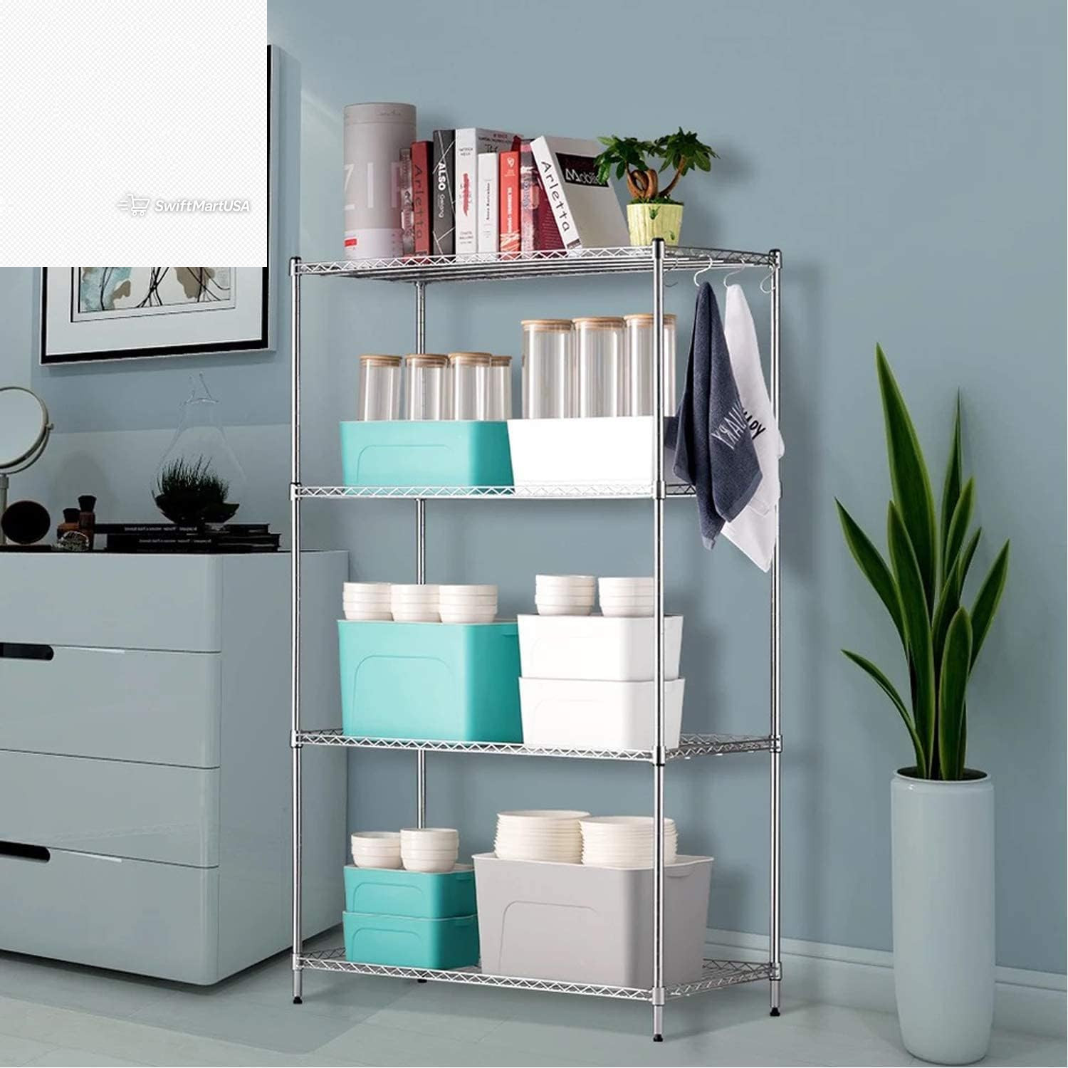 18 Pack Wire Shelf Clips for 1″ Post Shelving Split Sleeves Lock Alera Metro