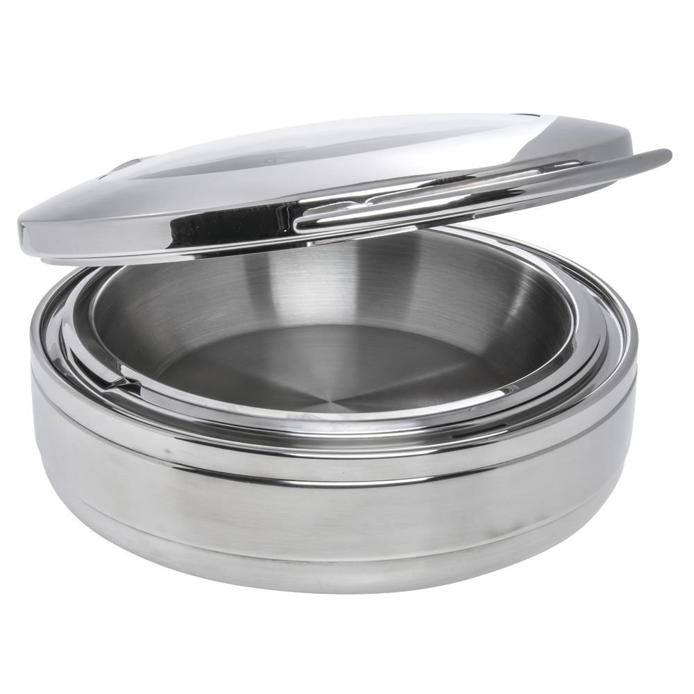 HUBERT® Induction Chafer 4 1/5 Qt Round Stainless Steel – 19 1/3″L x 15 2/5″W x