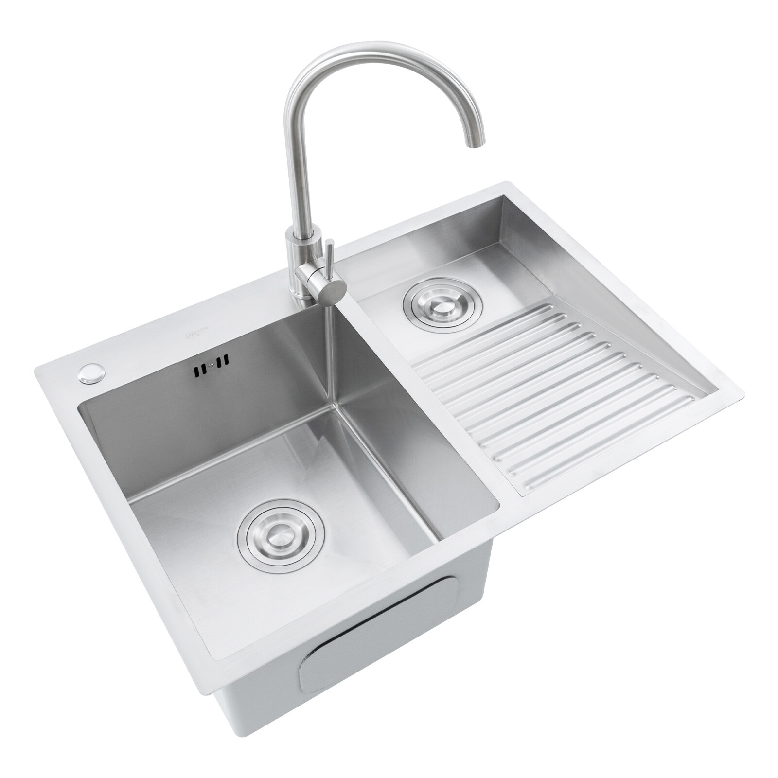 Stainless Steel Drop-in Laundry Sink Workstation Sink w/ Faucet 27.56*18.9*8.66″