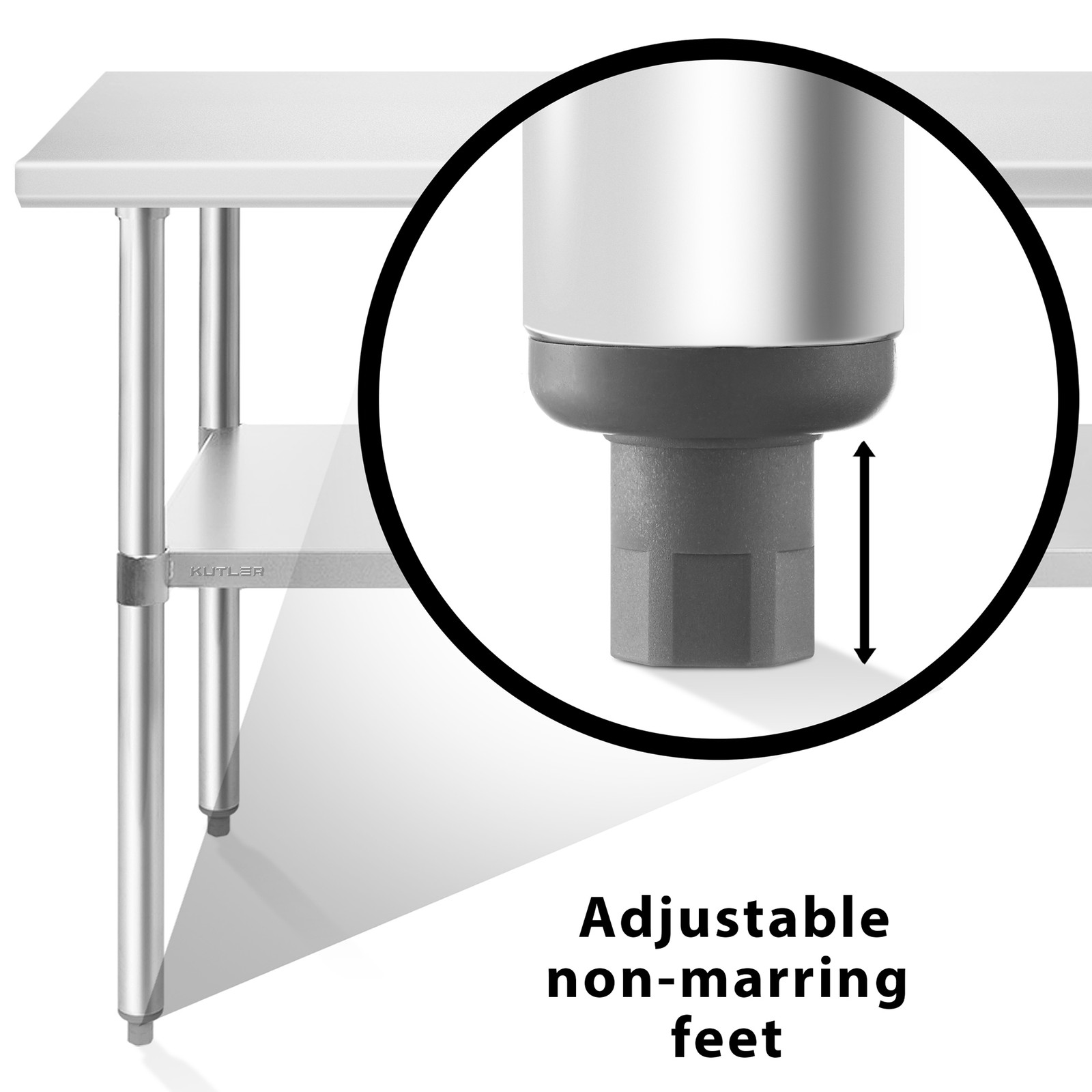 30×60 Stainless Steel Prep Table with Casters, NSF Commercial Restaurant Kitchen