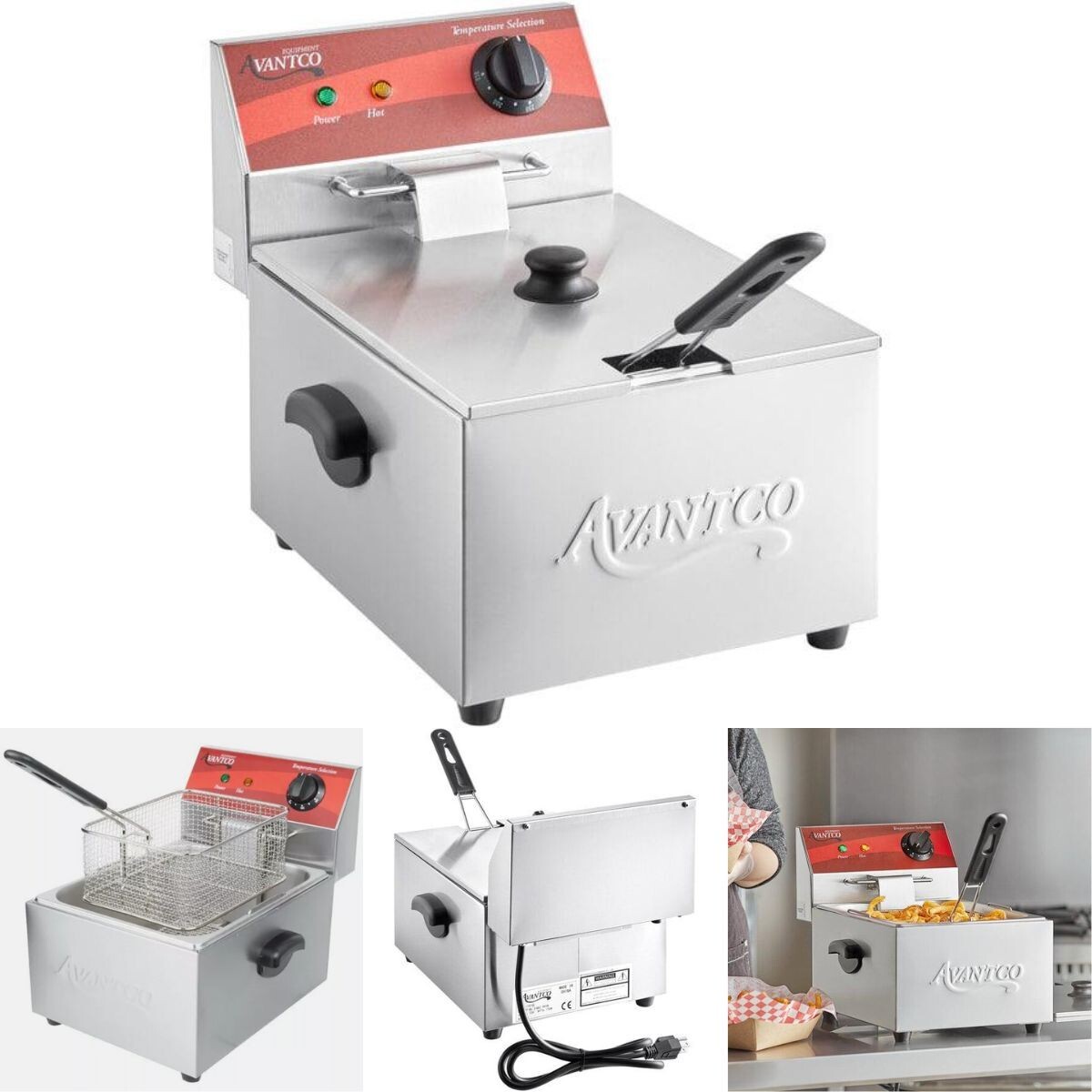 Commercial 10 lb Electric Kitchen Restaurant Countertop Heavy-Duty Deep Fryer