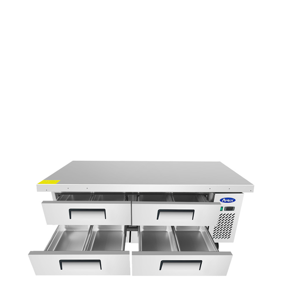 Atosa MGF8454GR 76″ 4 Drawers Chef Base Extended Top Refrigerator 12.1 cu. ft.
