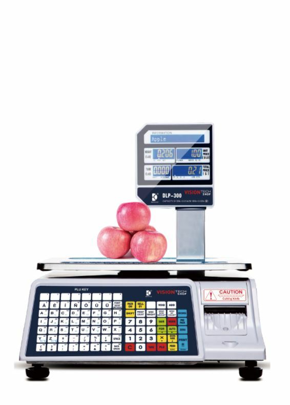 VisionTechShop DLP-300 Label Printing Scale Pole Display, 30/60lbs Capacity