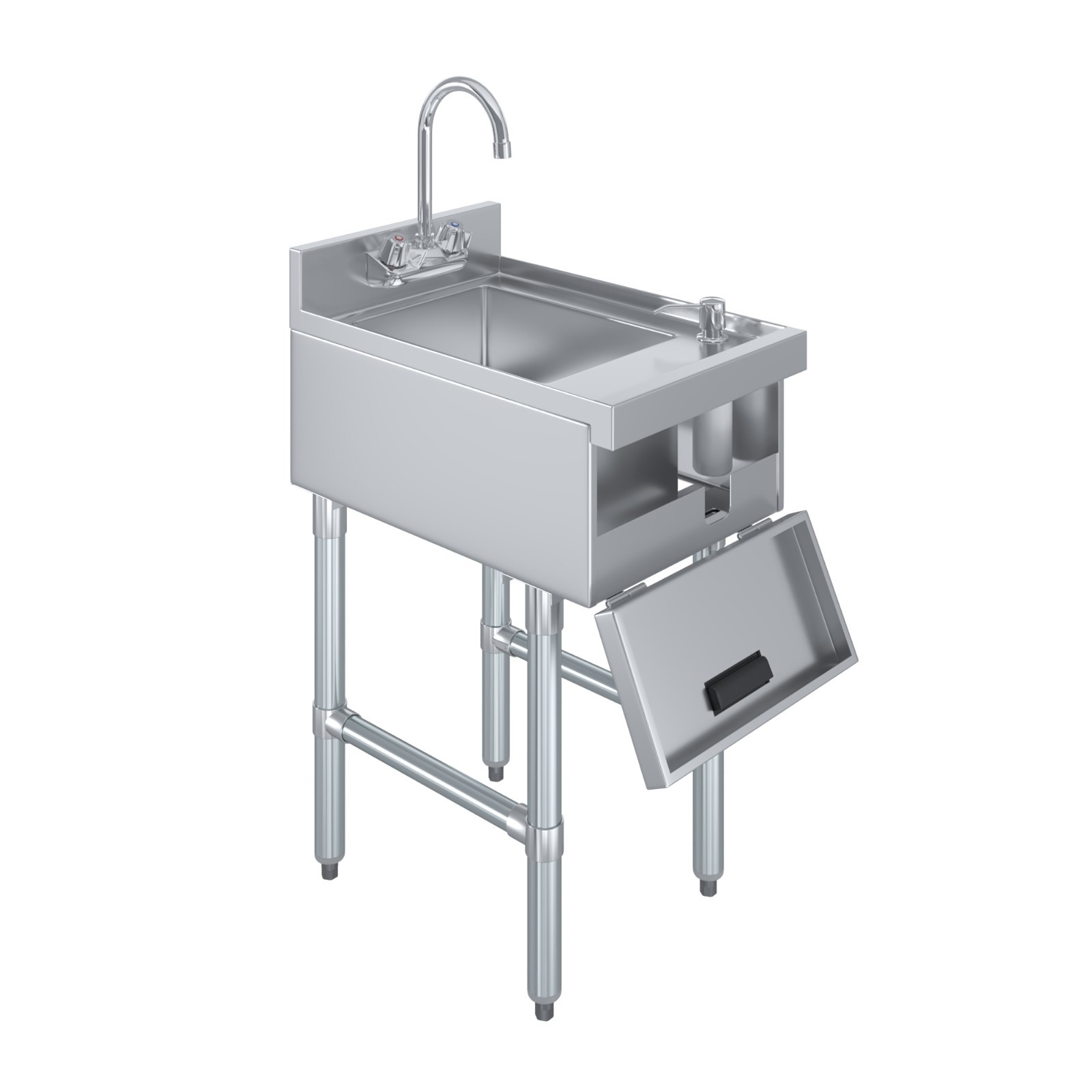 22 in. x 15 in. Underbar Hand Sink with Soap and Towel Dispenser