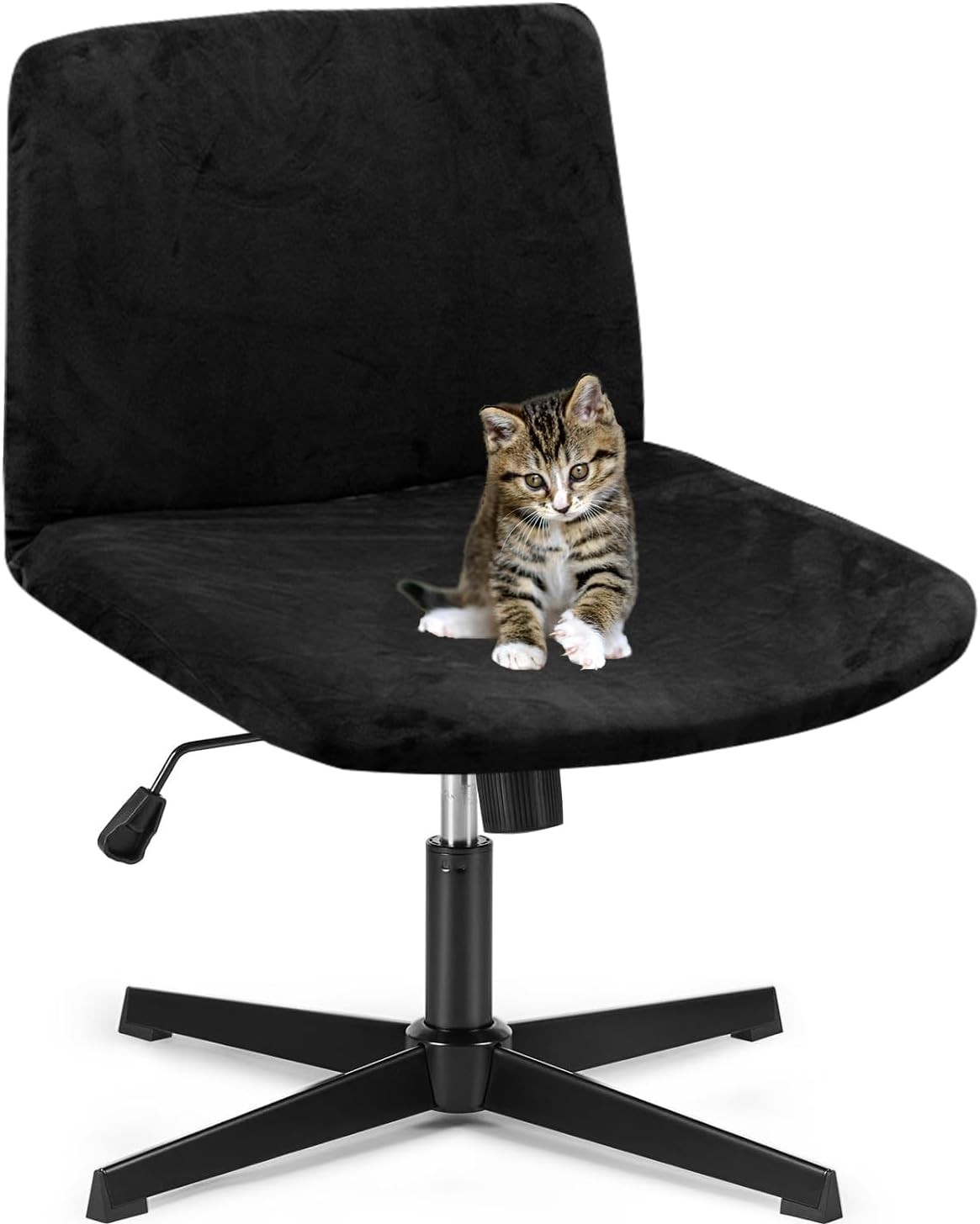 Velvet Cross Legged Office Chair Covers – Upgrade Your Armless Wide Seat