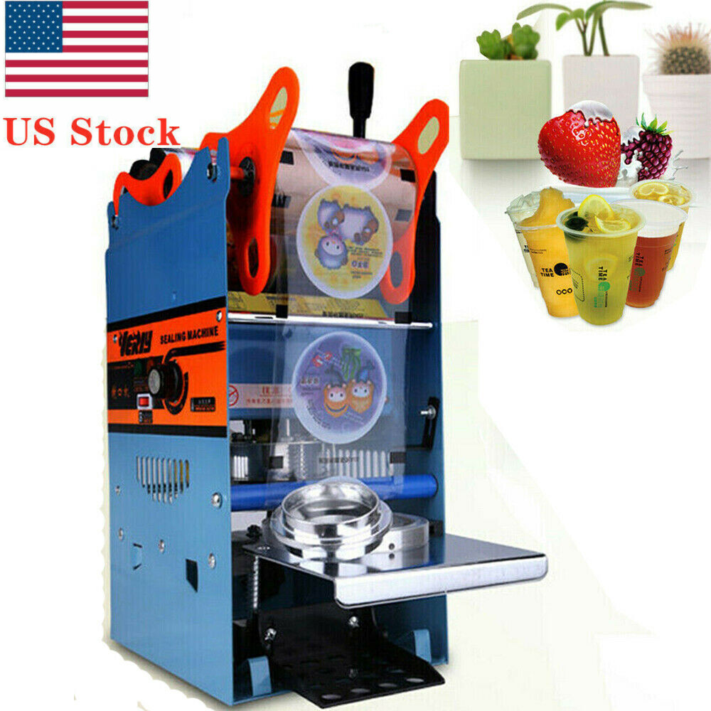 220V Semi-automatic Manual Cup Sealer Sealing Machine Smoothie Coffee 300Cup/h