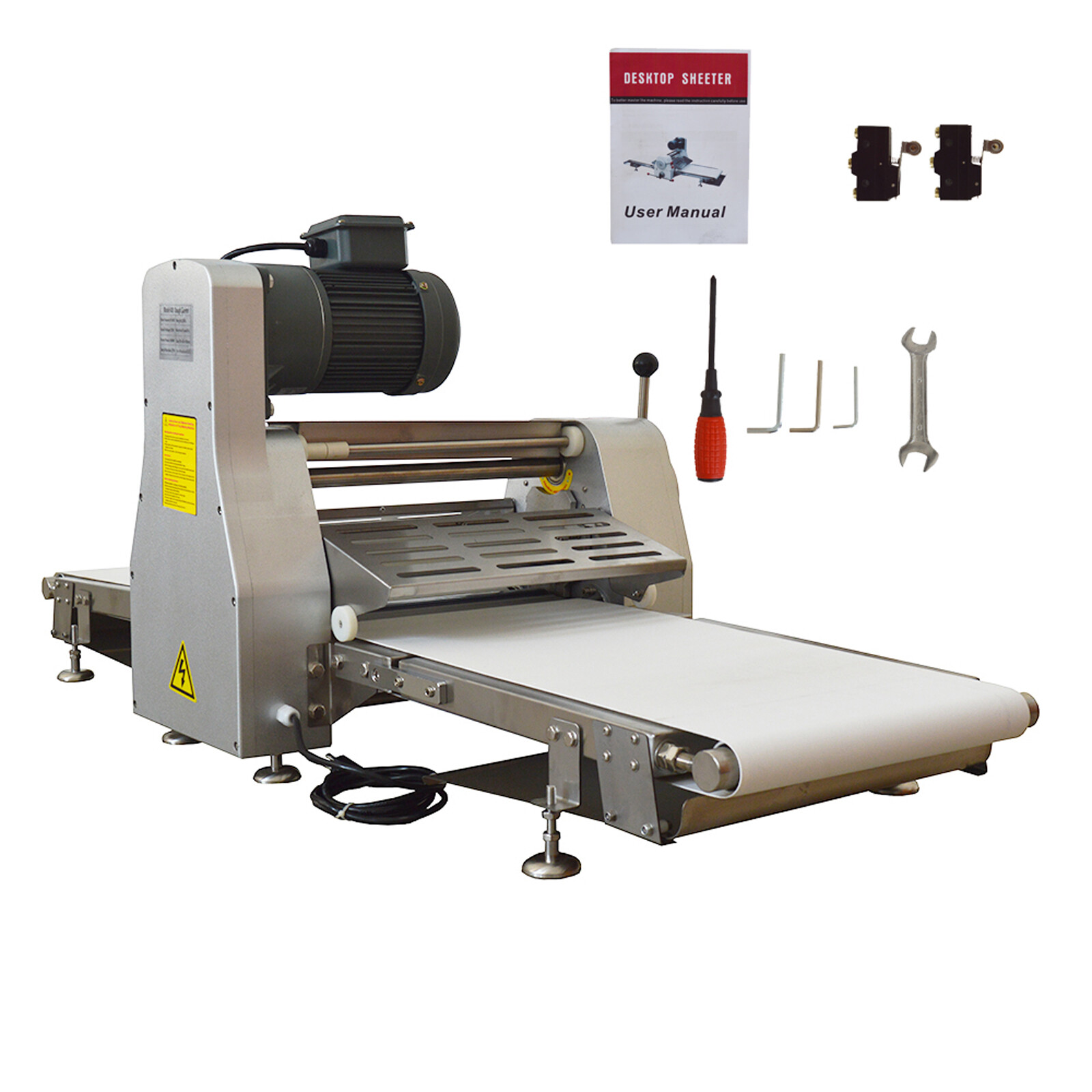 PreAsion® 110V Commercial Tabletop Pastry Machine Dough Sheeter 500mm