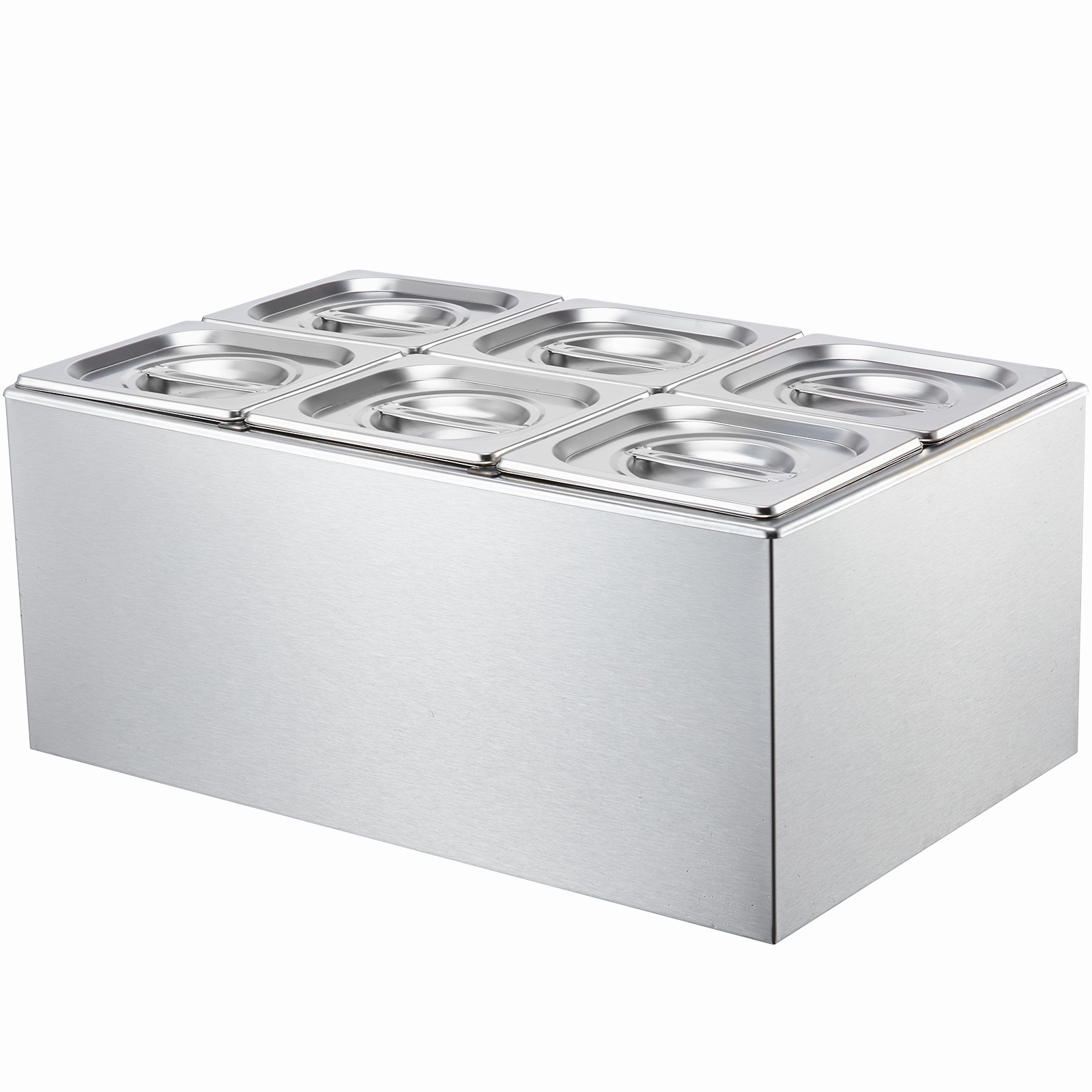 Commercial Food Warmer 6-Pan Countertop Buffet Bain Marie Electric Steamers