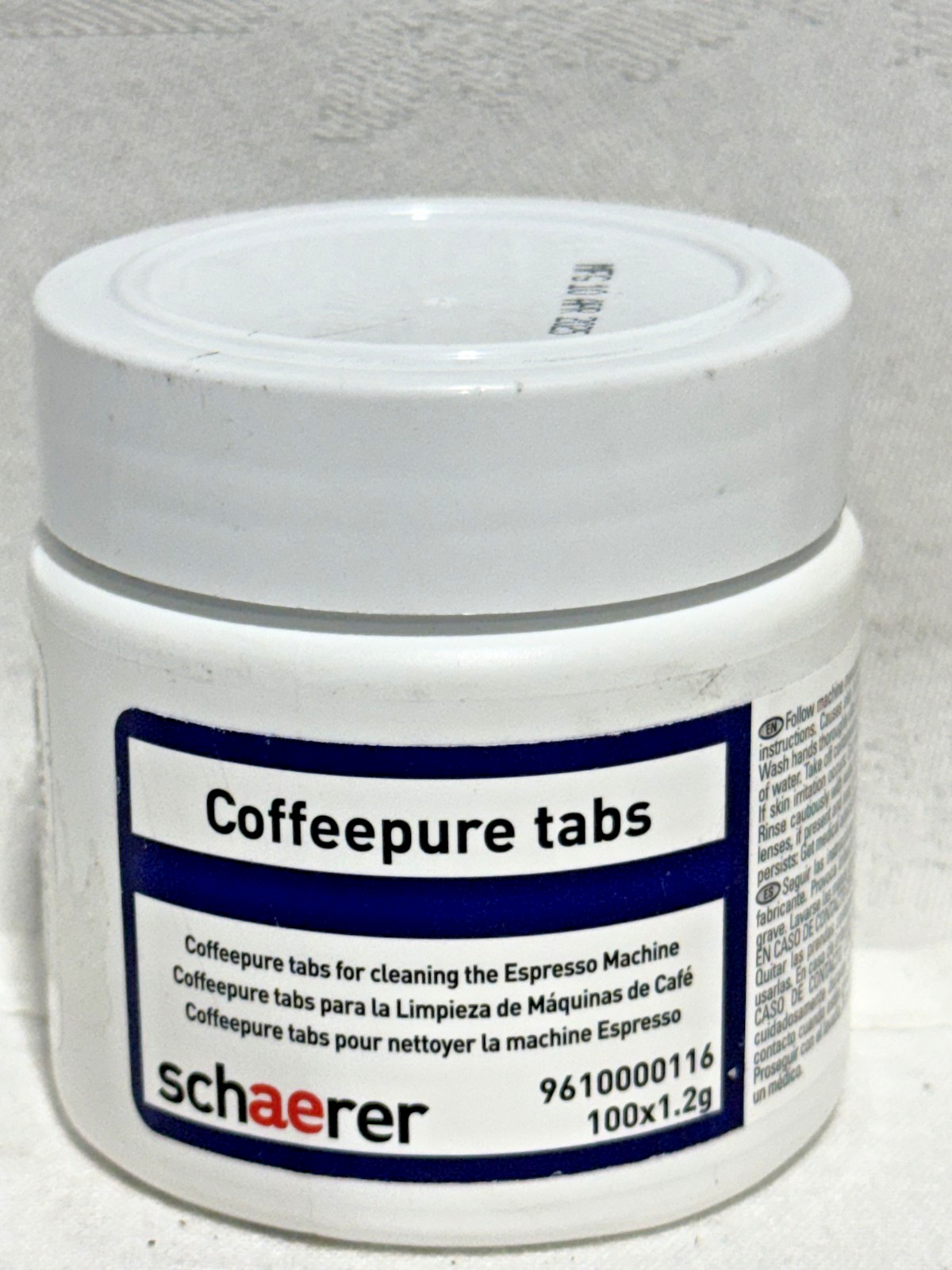Schaerer Coffeepure Tabs Cleaning for Espresso Machines, 100 Count, 9610000116