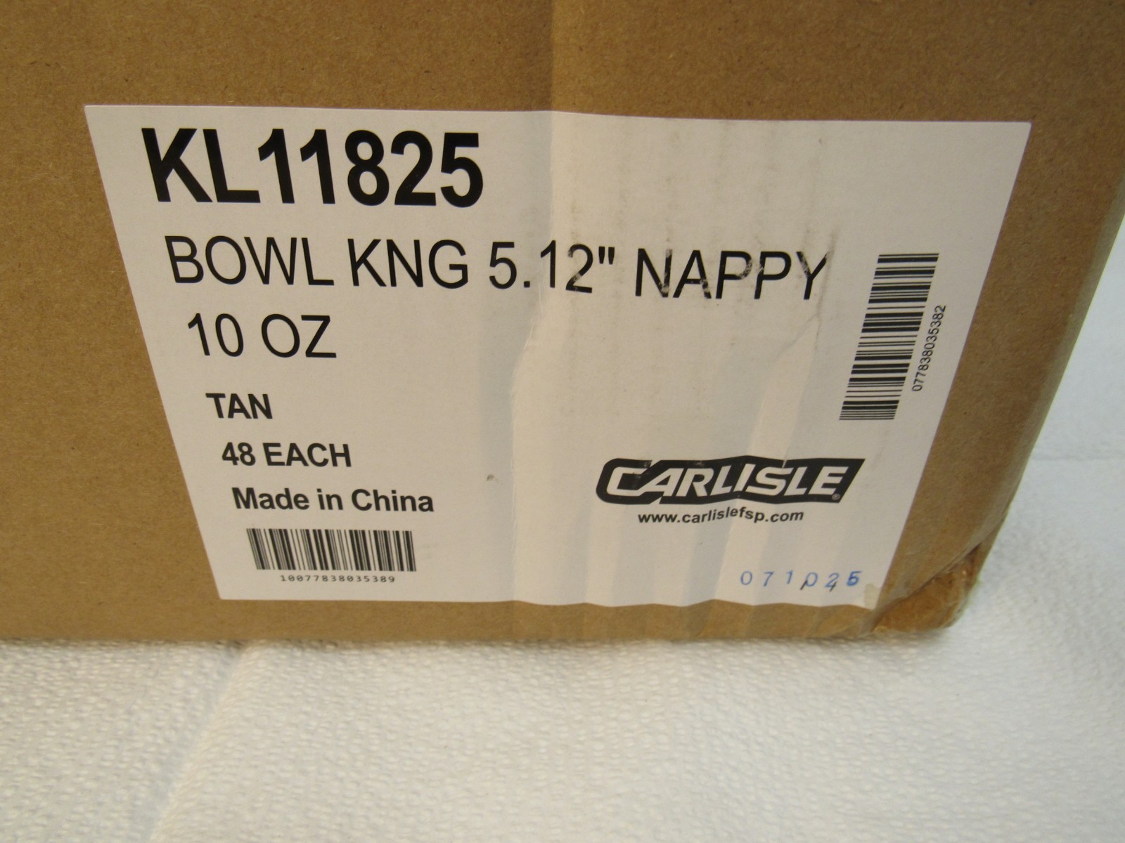 Carlisle KL11825 Nappy Bowl 10oz Tan 5.12″ Tan Case of 48 Food Service Bowl