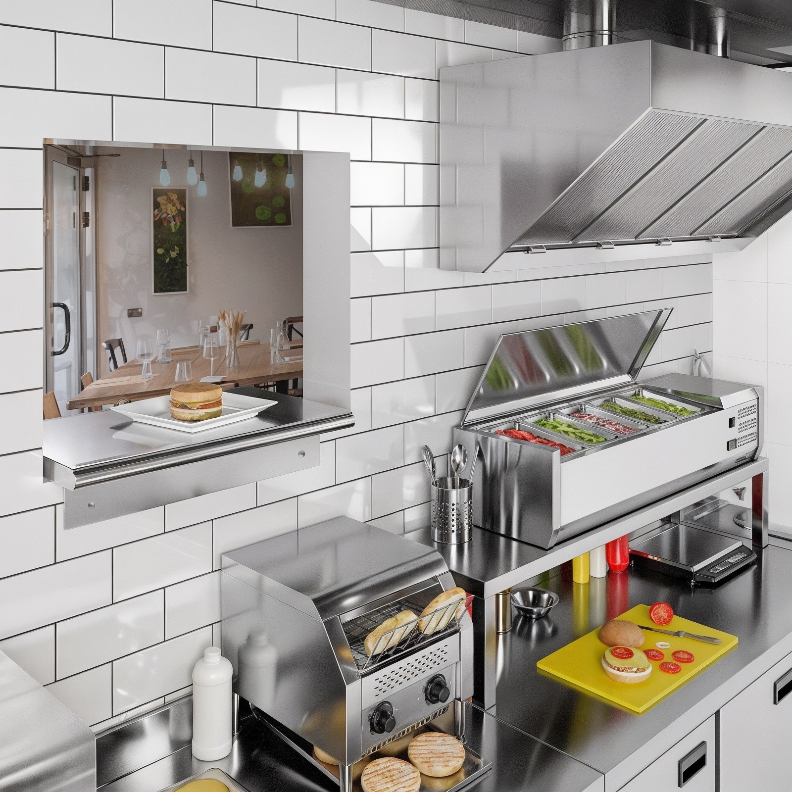 18 in. x 48 in. Stainless Steel Single Tier Pass Through Shelf