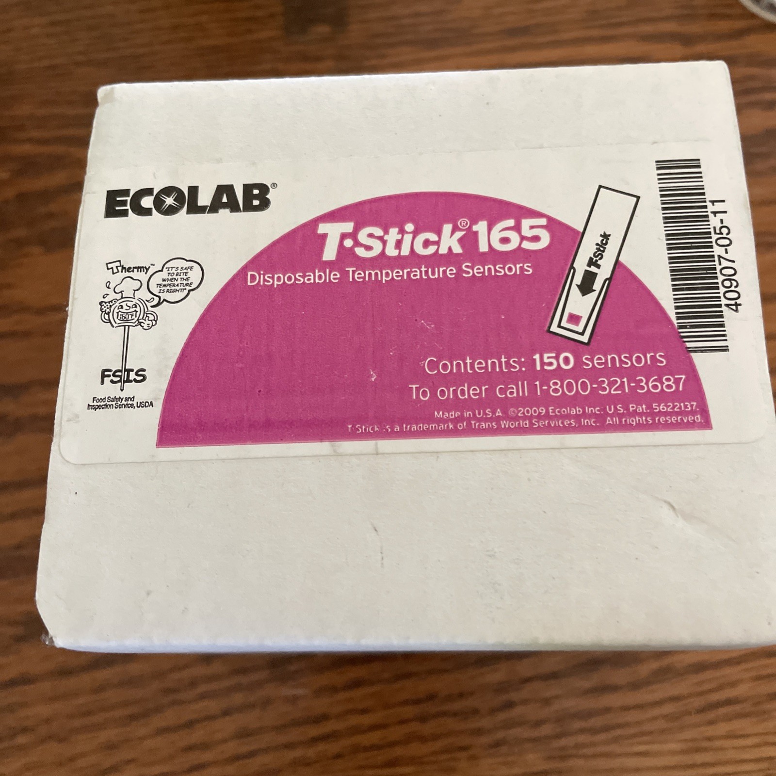 Ecolab T-Stick 165 Temperature Sensor Stick Disposable 150/box