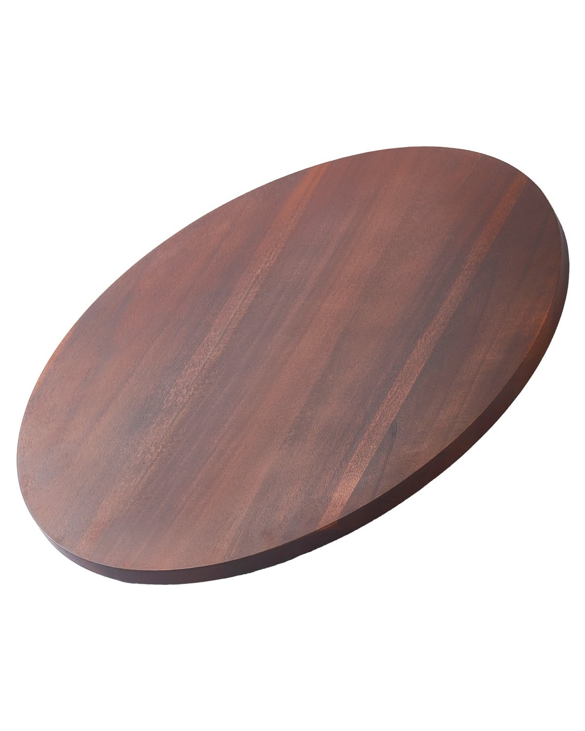 24 in Wood Lazy Susan Turntable, 360° Rotation Round Clear Tabletop Rotating Tra