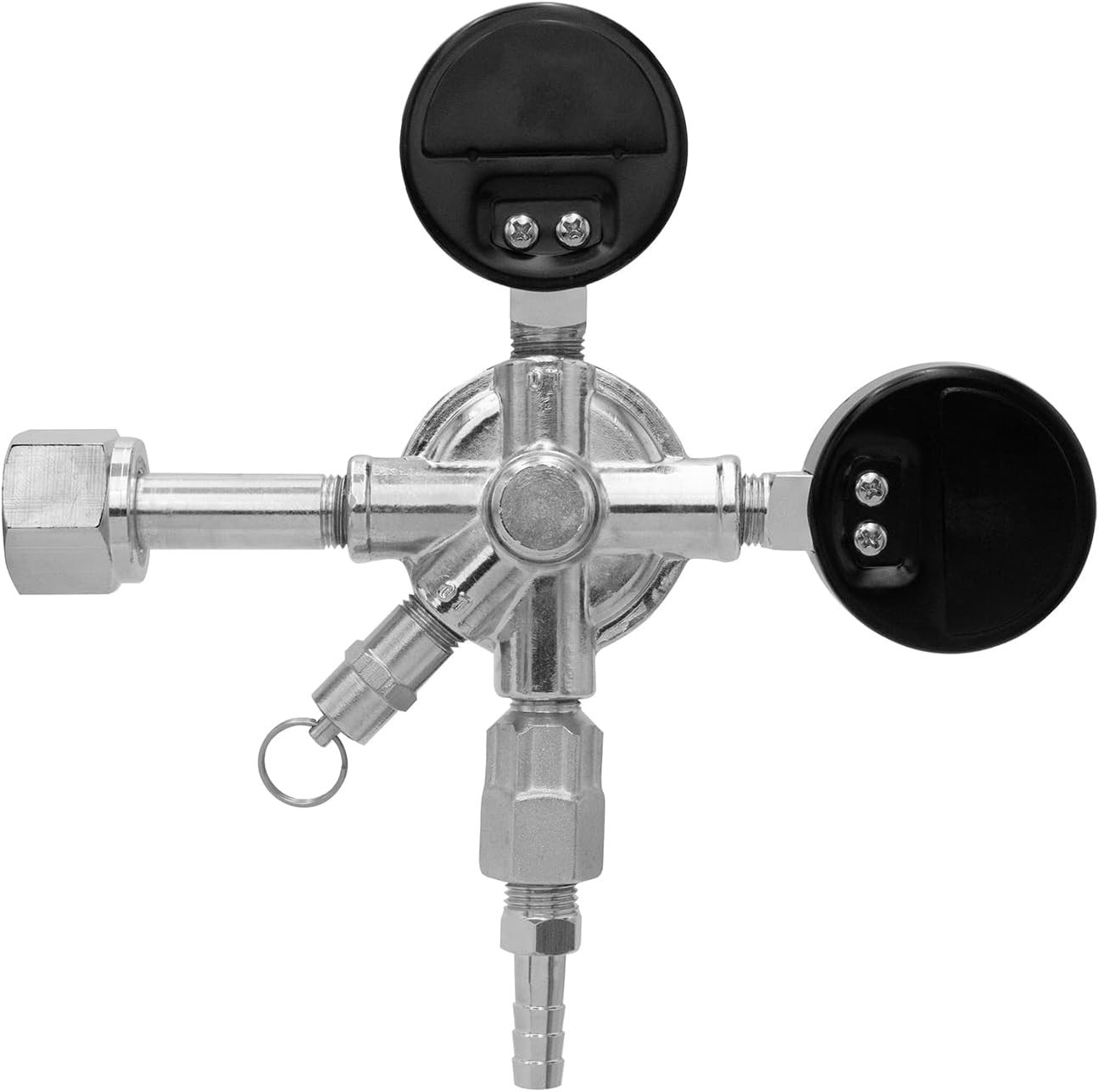 Pro Dual Gauge CO2 Draft Beer Regulator – Chrome Plated Brass