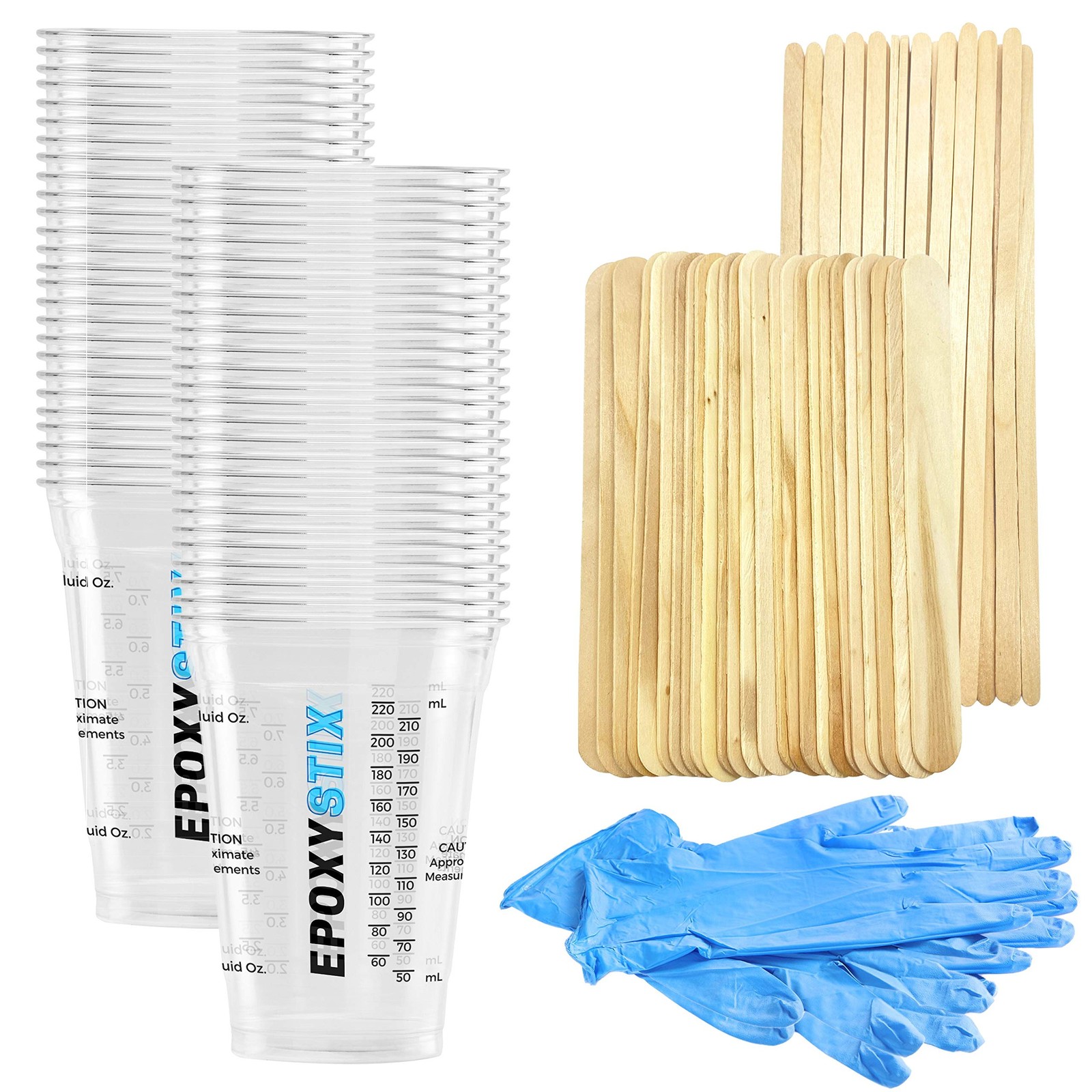[Pack of 50] Disposable Measuring Cups for Mixing Epoxy Resin – Measurements …