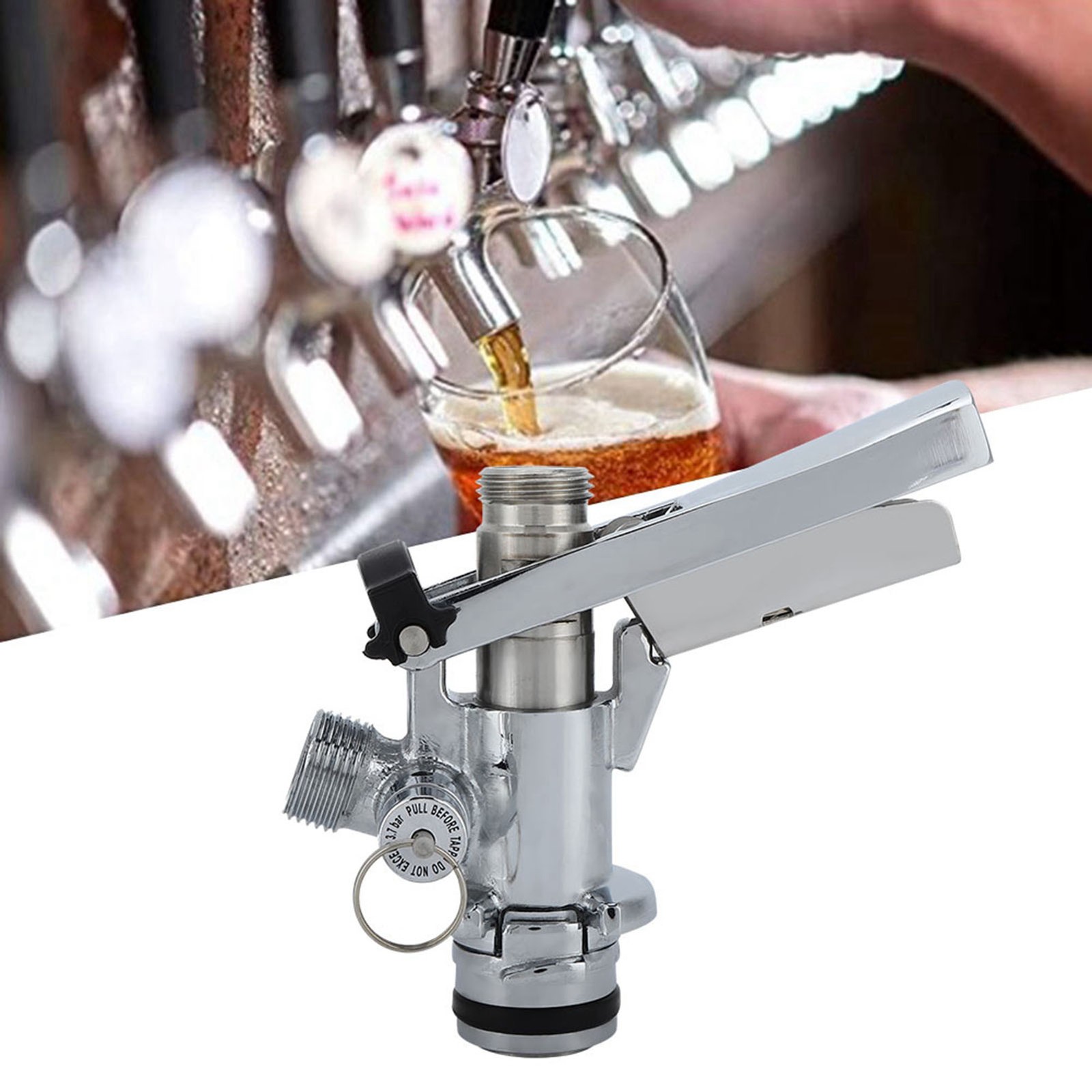 Brew Keg Tap Home Stainless Steel Draft Beer Keg Coupler G5/8 U Type Restaurant