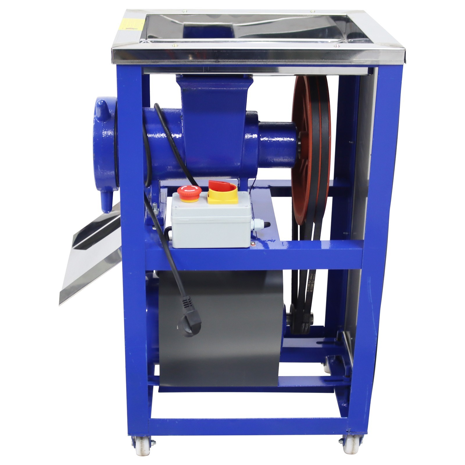 220V Meat Bone Crusher Fish Chicken Chopper Grinder 500lbs/h Output 2200w