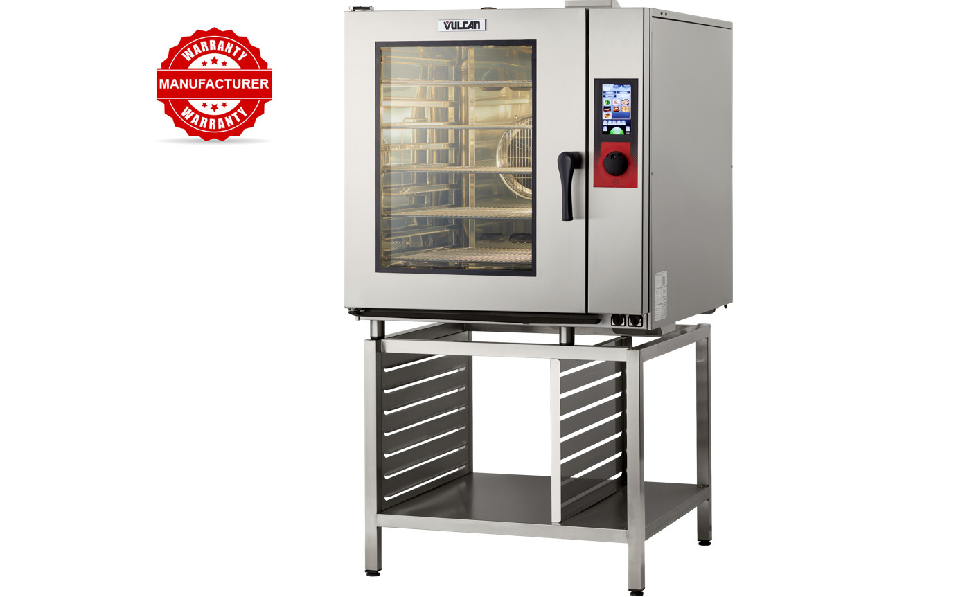 New – 1-Year Warranty – Vulcan Full Size Electric Combi-Oven, Stand, TCM-102-208